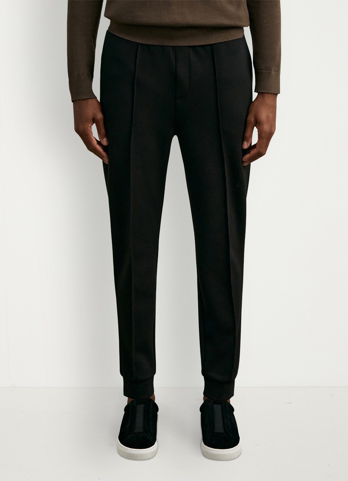 Reiss Premier tapered fit joggingbroek met trekkoord - detail 4 black / zwart