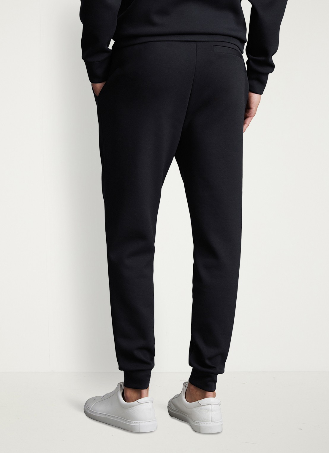 Reiss Premier tapered fit trainingsbroek met steekzakken - achterkant donkerblauw