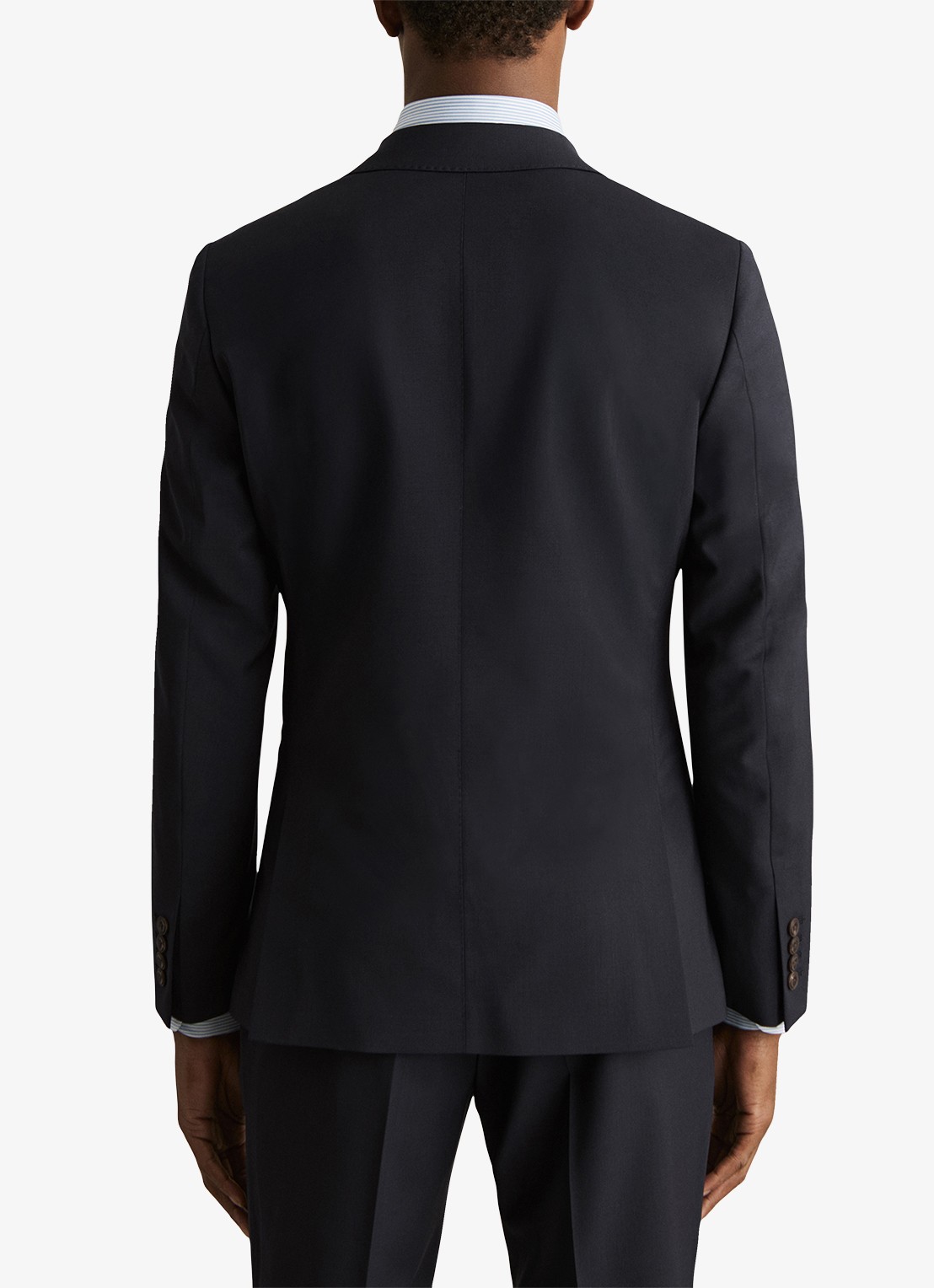 Reiss Promise slim fit colbert in wolblend - achterkant 5 donkerblauw