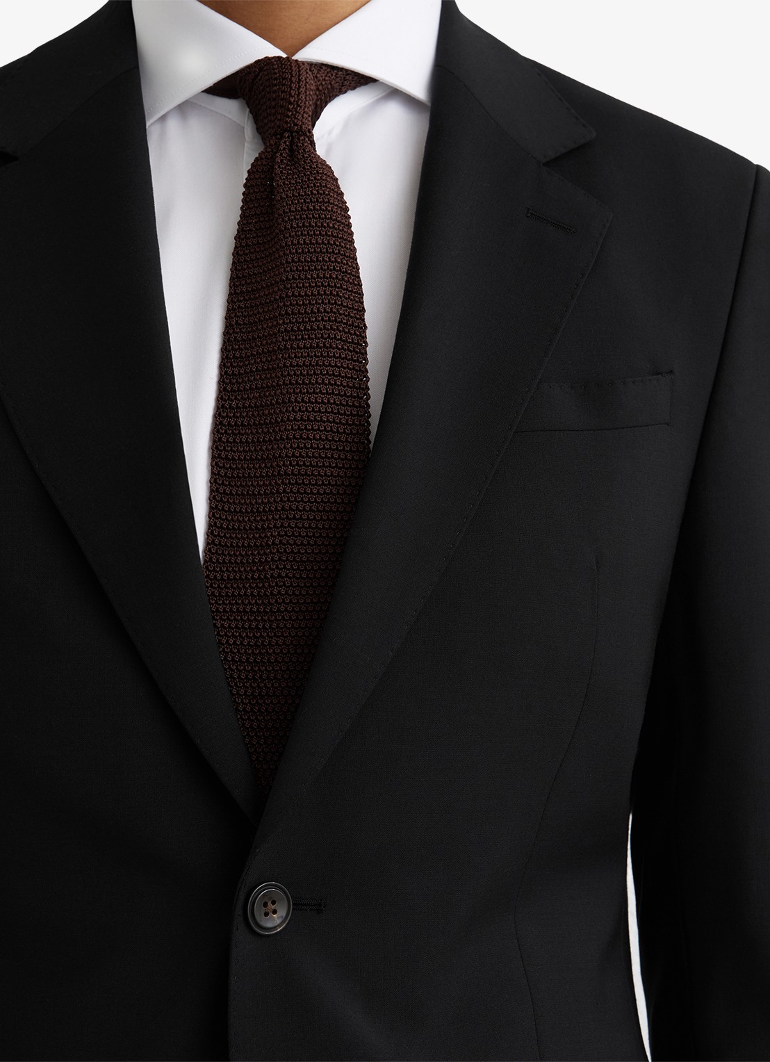 Reiss Promise slim fit colbert in wolblend - detail 5 zwart
