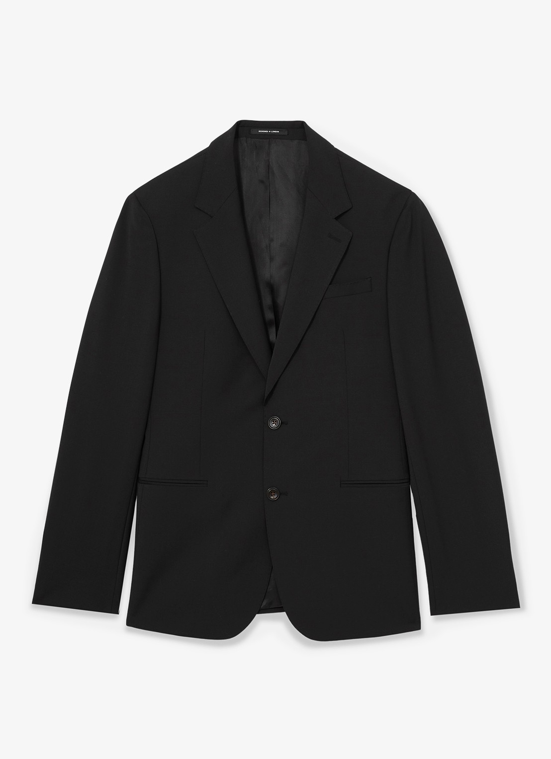 Reiss Promise slim fit colbert in wolblend - voorkant zwart