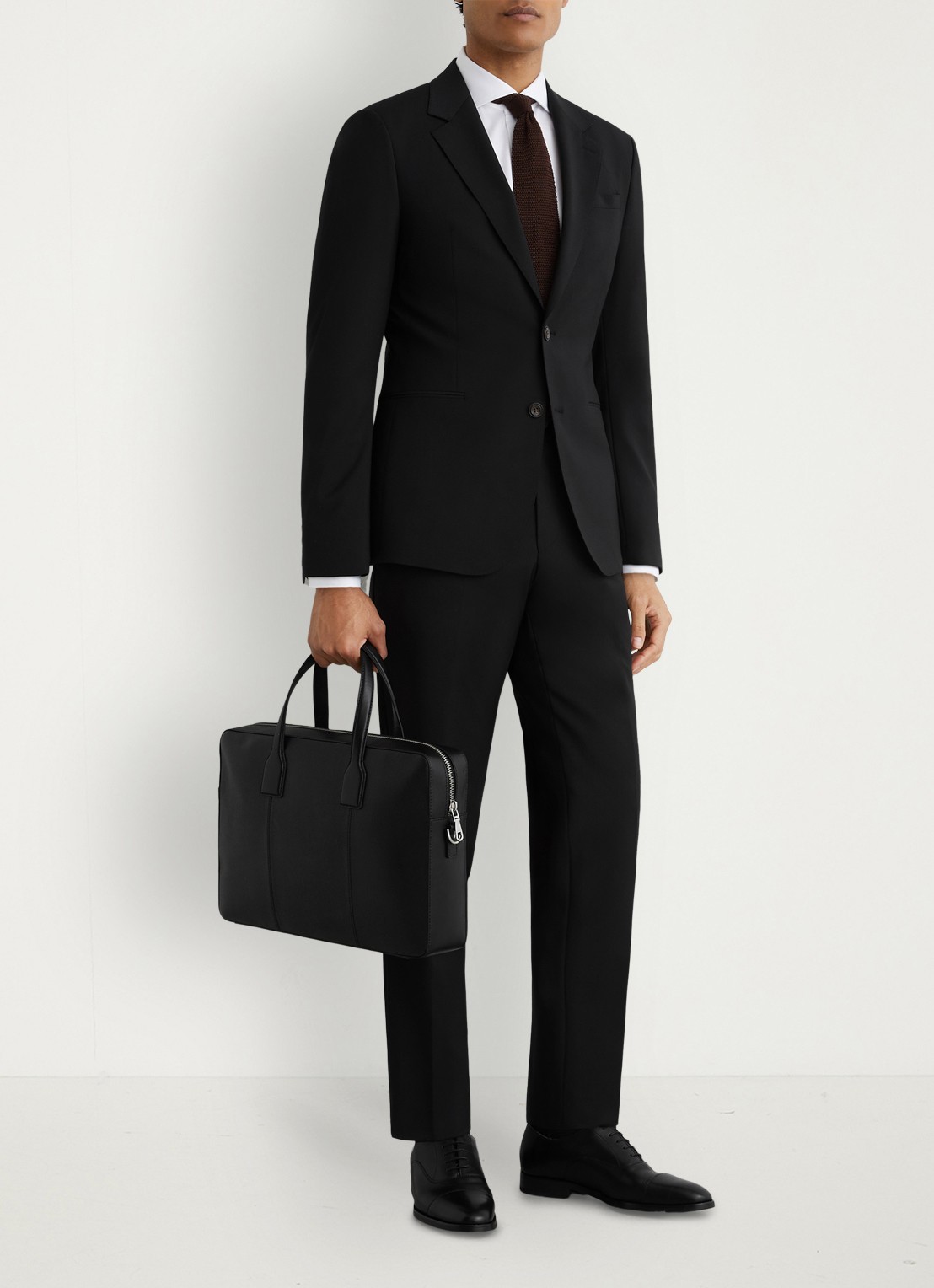 Reiss Promise slim fit colbert in wolblend - voorkant 2 zwart