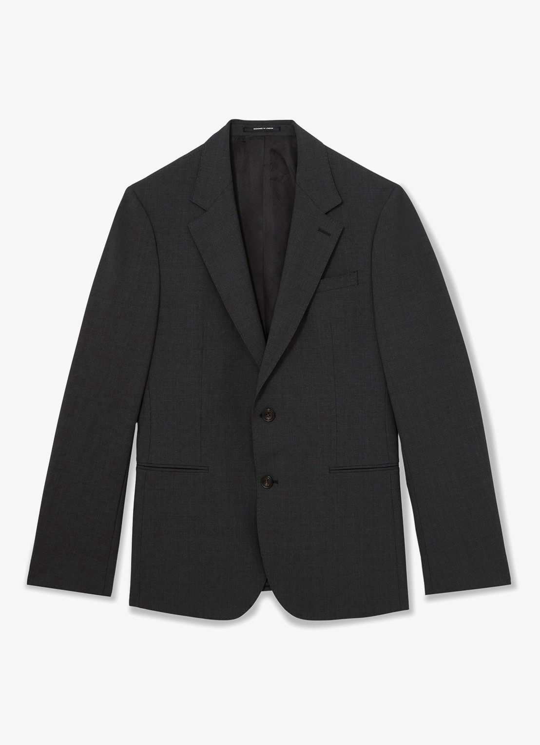 Reiss Promise slim fit colbert in wolblend - voorkant 6 grijs