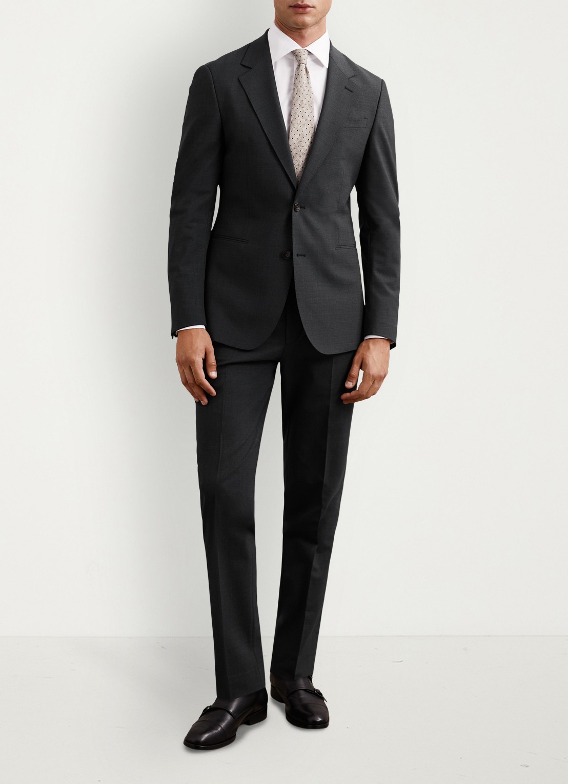 Reiss Promise slim fit colbert in wolblend - voorkant 7 grijs
