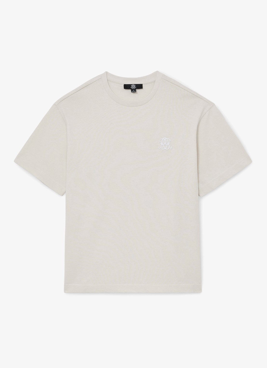 Reiss Rainer T-shirt met borduring - voorkant 5 white / wit