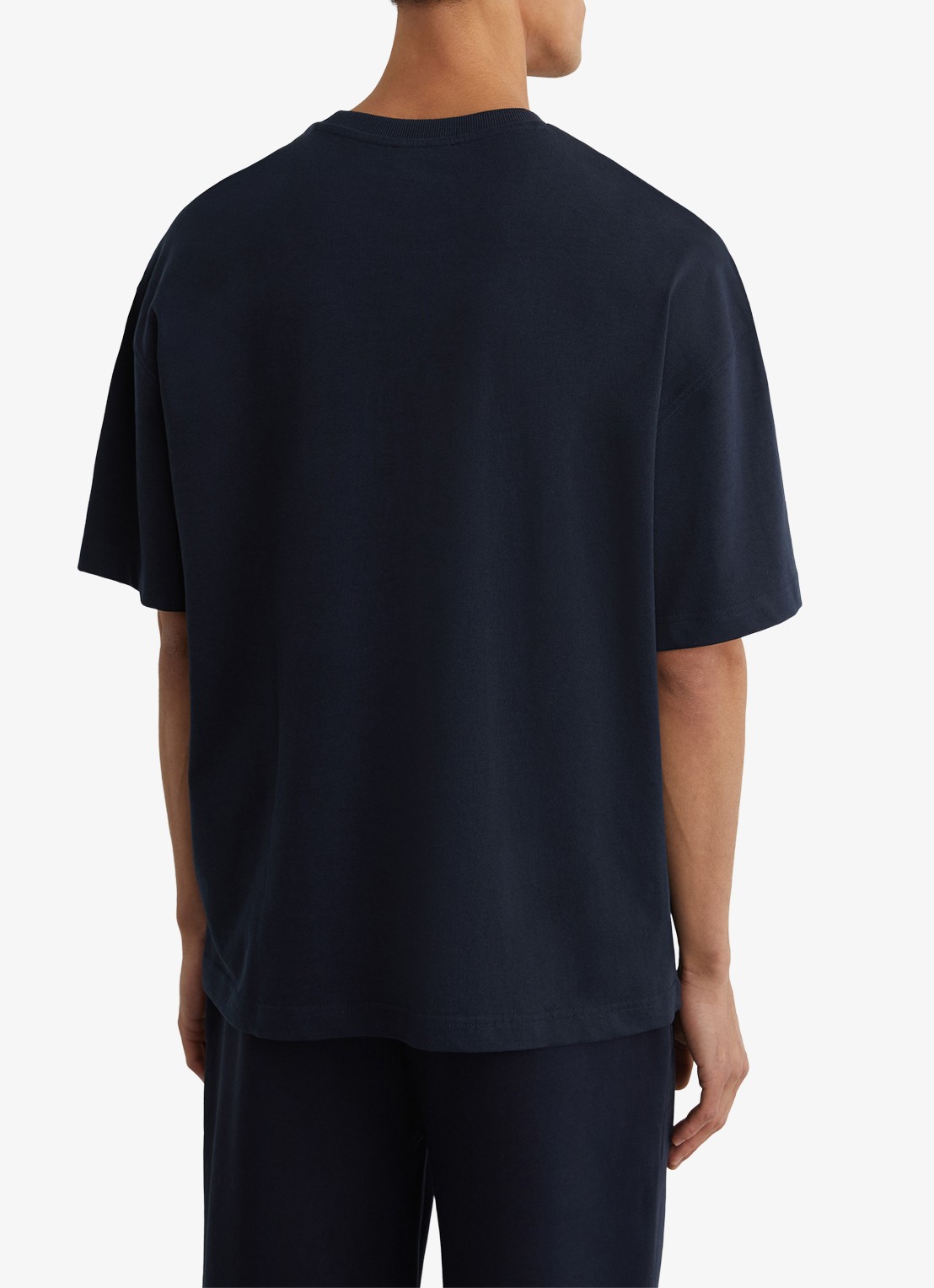 Reiss Rainer T-shirt met borduring - achterkant 6 donkerblauw