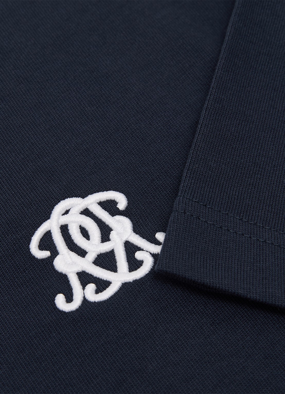 Reiss Rainer T-shirt met borduring - detail 3 donkerblauw