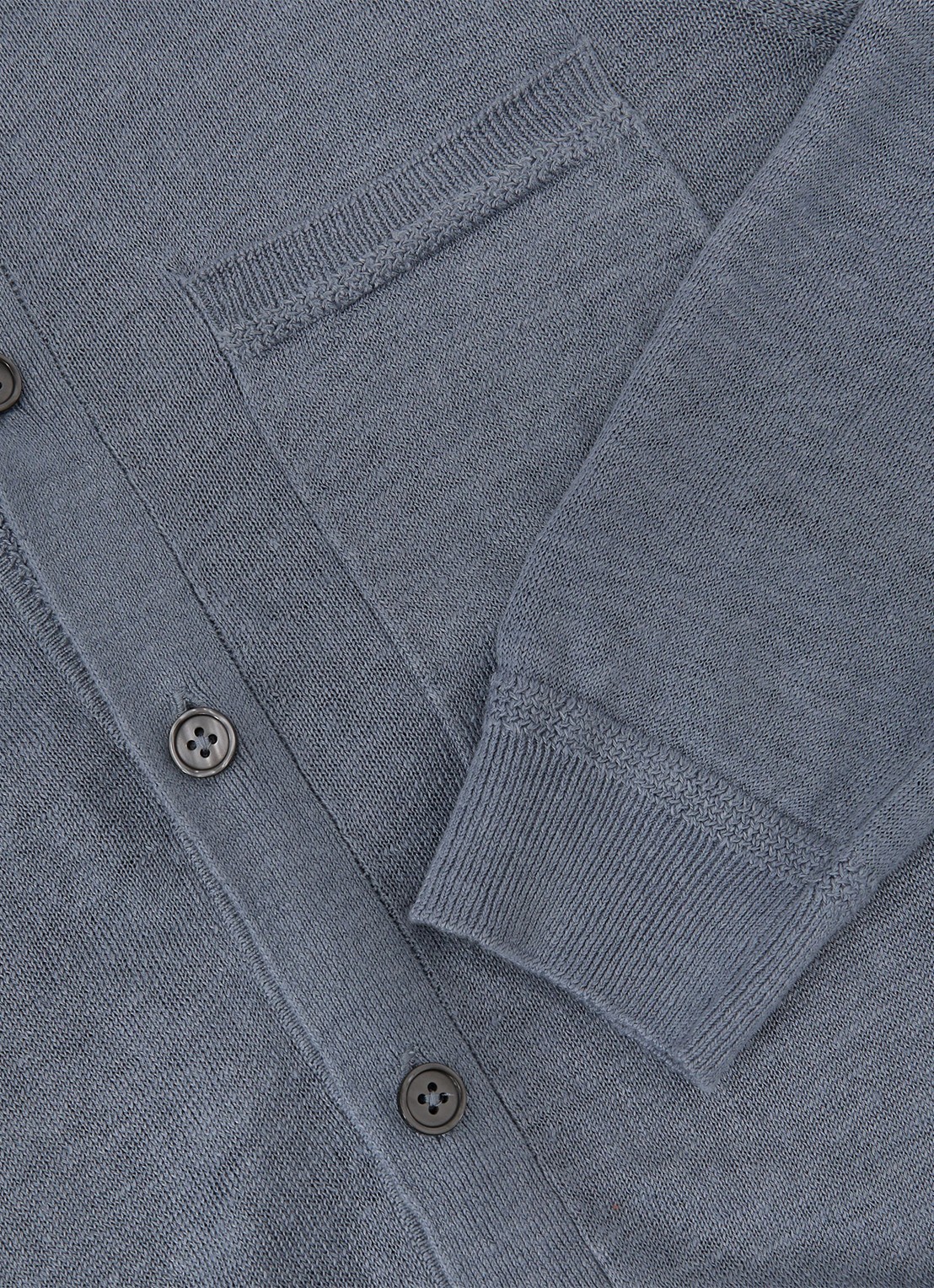 Reiss Rainham fijngebreid vest met borstzak - detail 6 airforce blue / blauw