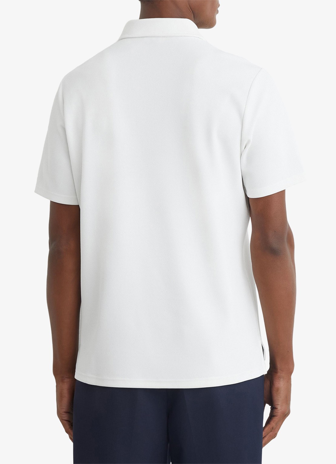 Reiss Reed regular fit polo met wafelstructuur - achterkant 6 white / wit