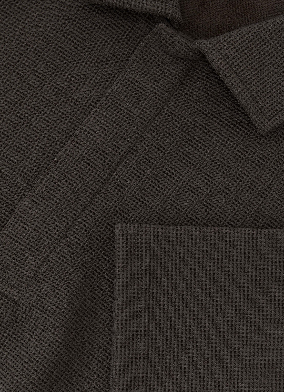 Reiss Reed regular fit polo met wafelstructuur - detail 6 brown / bruin