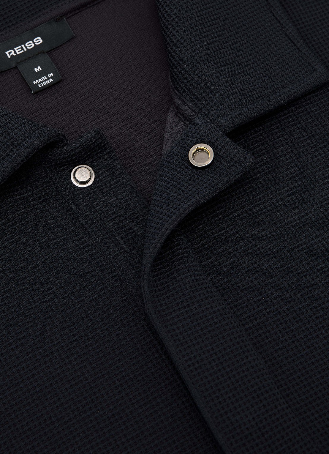Reiss Reed regular fit polo met wafelstructuur - detail 4 navy / blauw
