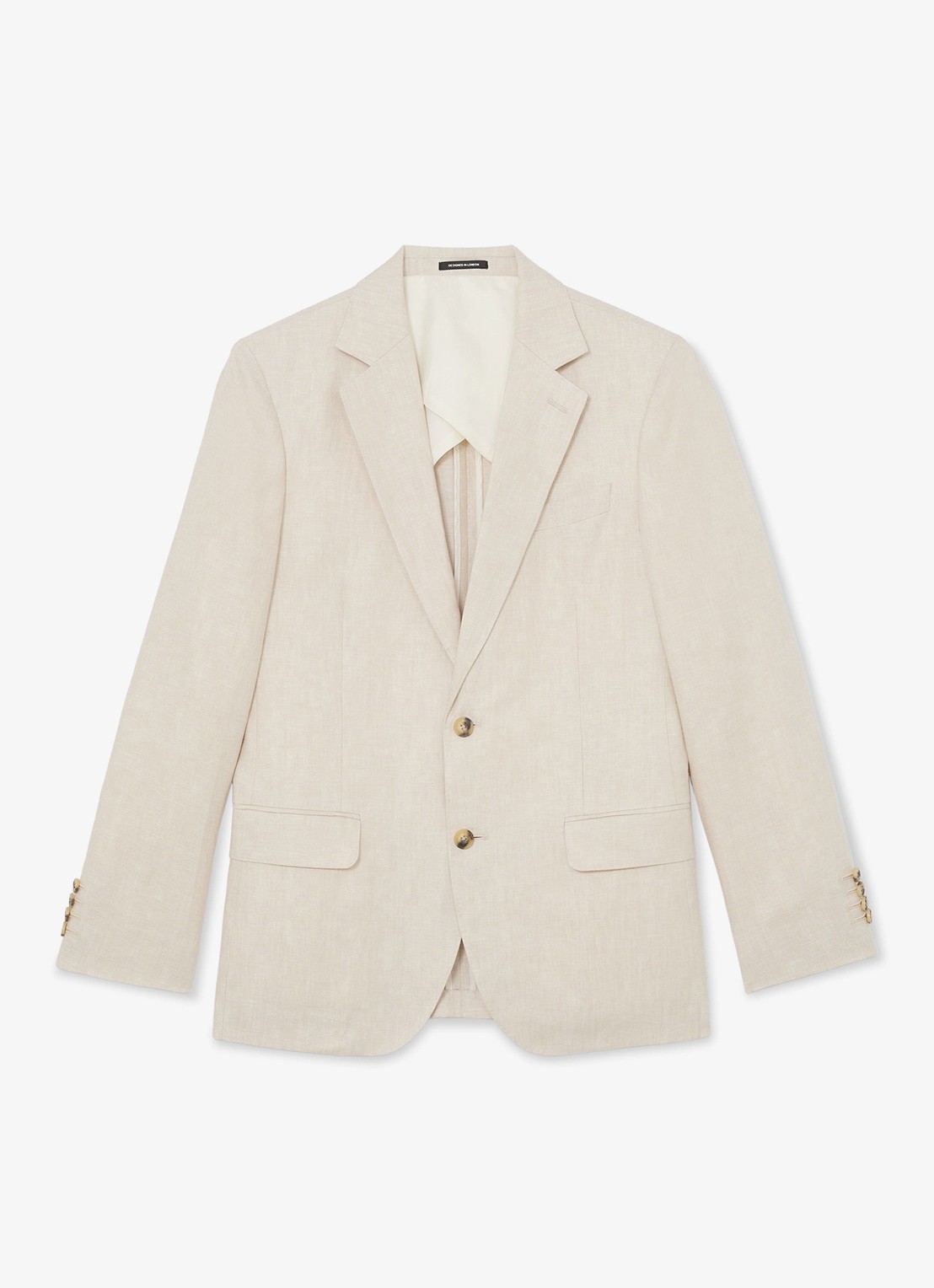 Reiss Regular fit colbert met steekzakken - voorkant stone / beige