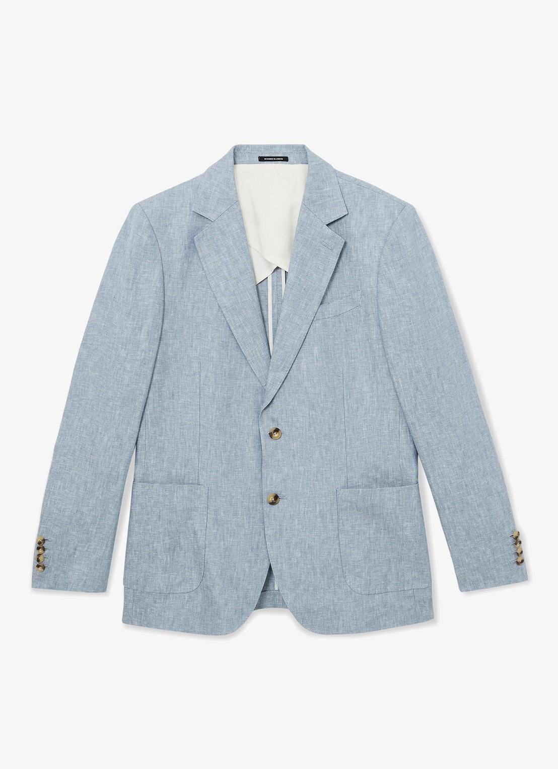 Reiss Regular fit colbert met steekzakken - voorkant 4 lichtblauw