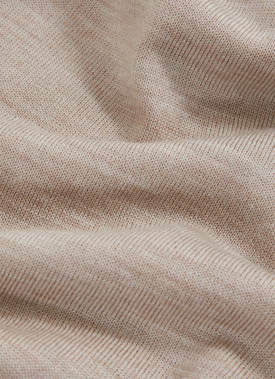Reiss Regular fit fijngebreide polo van wol - detail 3 khaki