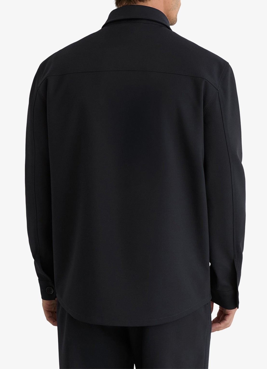 Reiss Regular fit overshirt met borstzak - achterkant 7 navy / blauw
