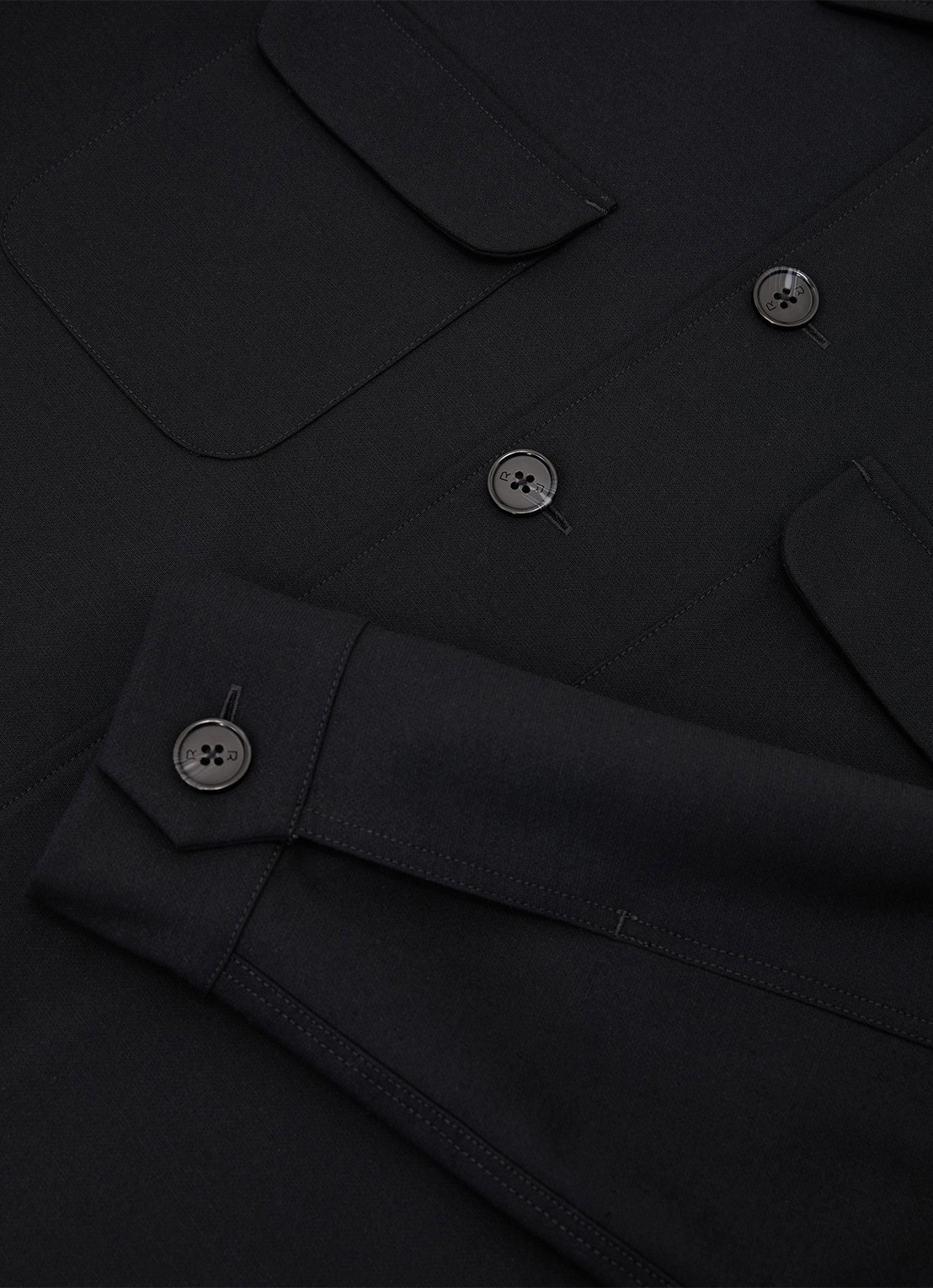 Reiss Regular fit overshirt met borstzak - detail 4 navy / blauw