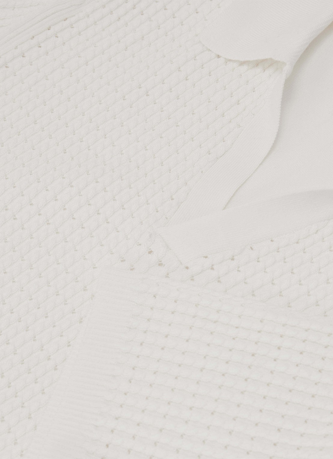 Reiss Regular fit polo met opengewerkt dessin - detail 2 wit