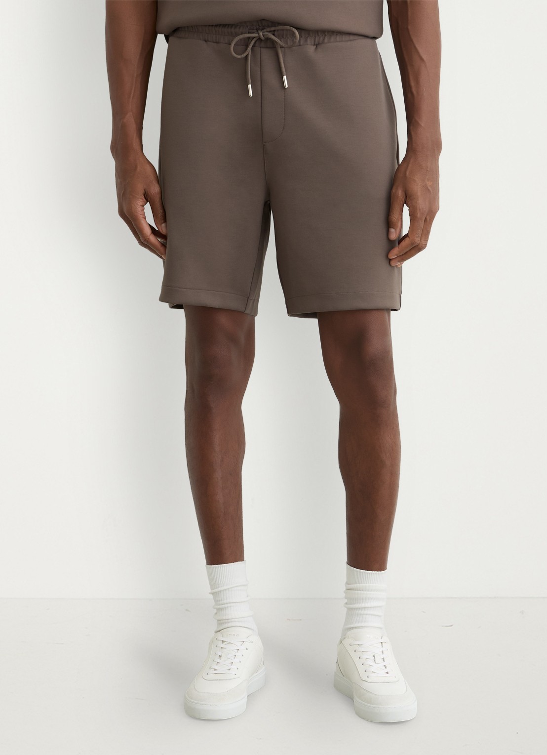 Reiss Reid straight fit korte broek met steekzakken - detail 4 lichtbruin