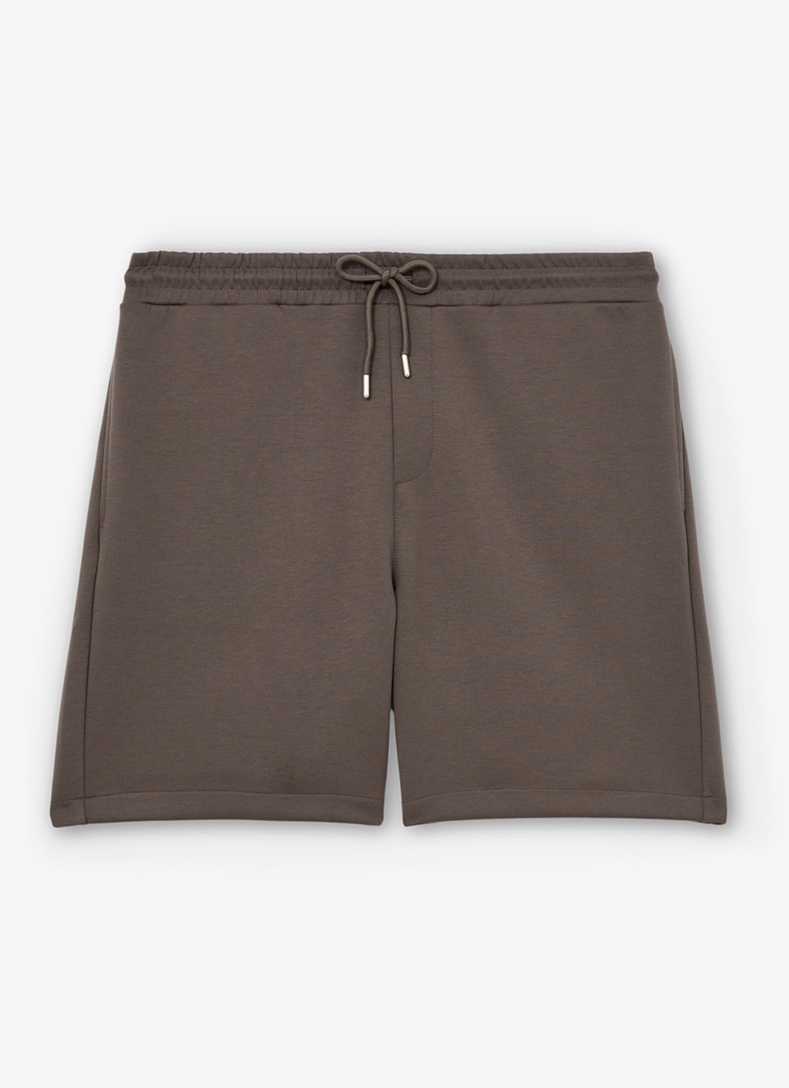 Reiss Reid straight fit korte broek met steekzakken - voorkant 2 lichtbruin