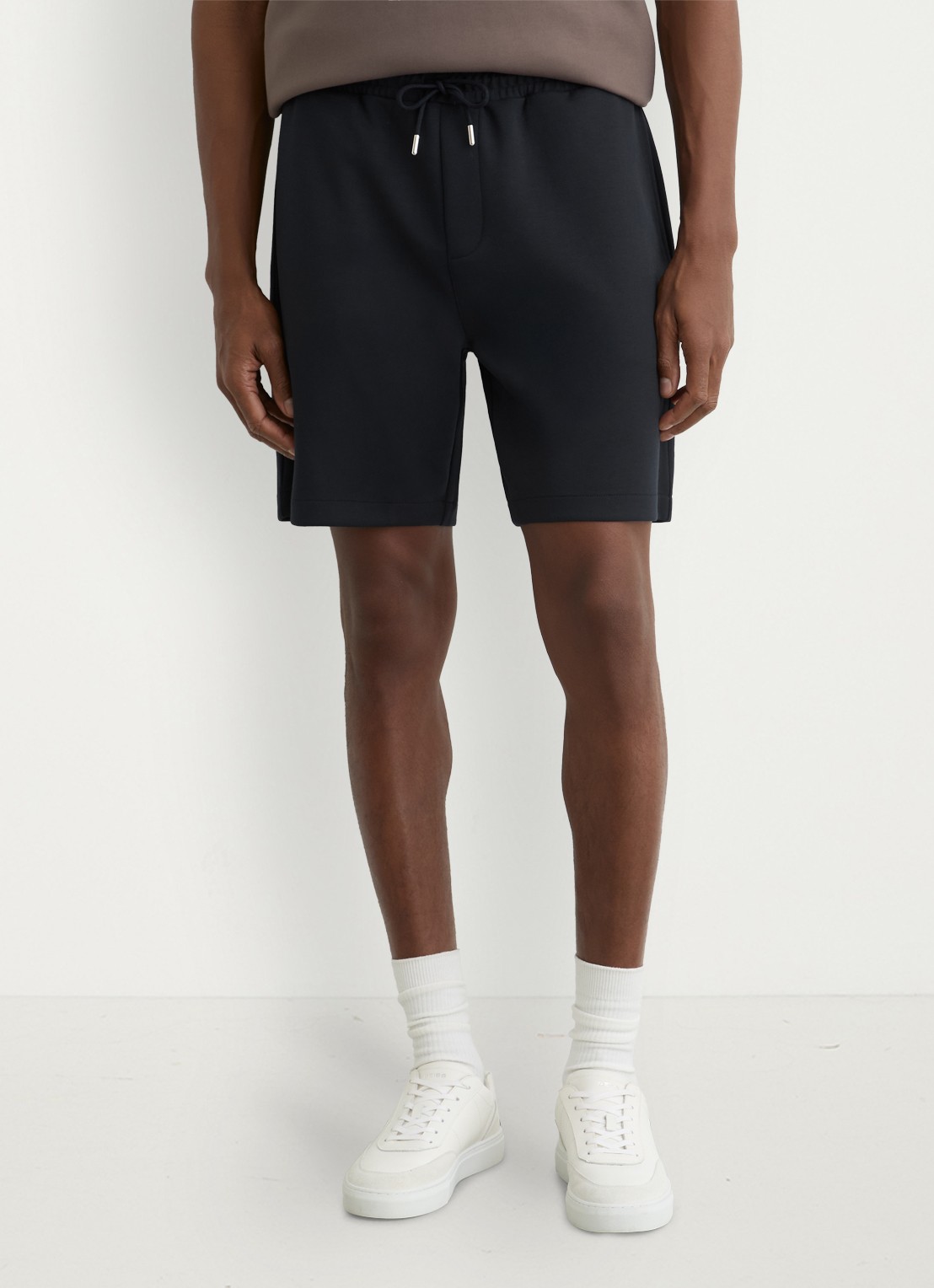 Reiss Reid straight fit korte broek met steekzakken - detail 4 donkerblauw