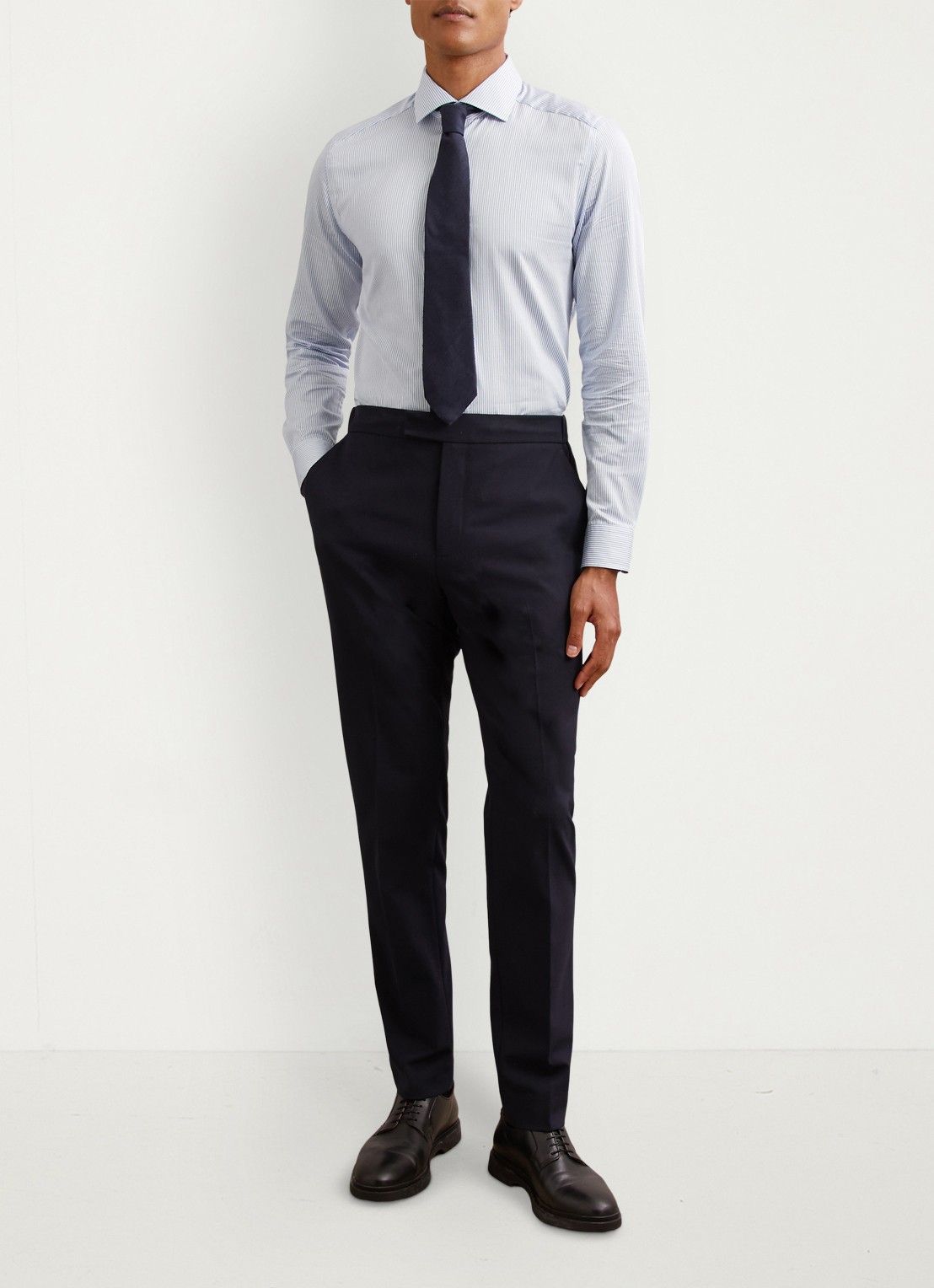 Reiss Remote regular fit overhemd met streepprint - voorkant 2 lichtblauw