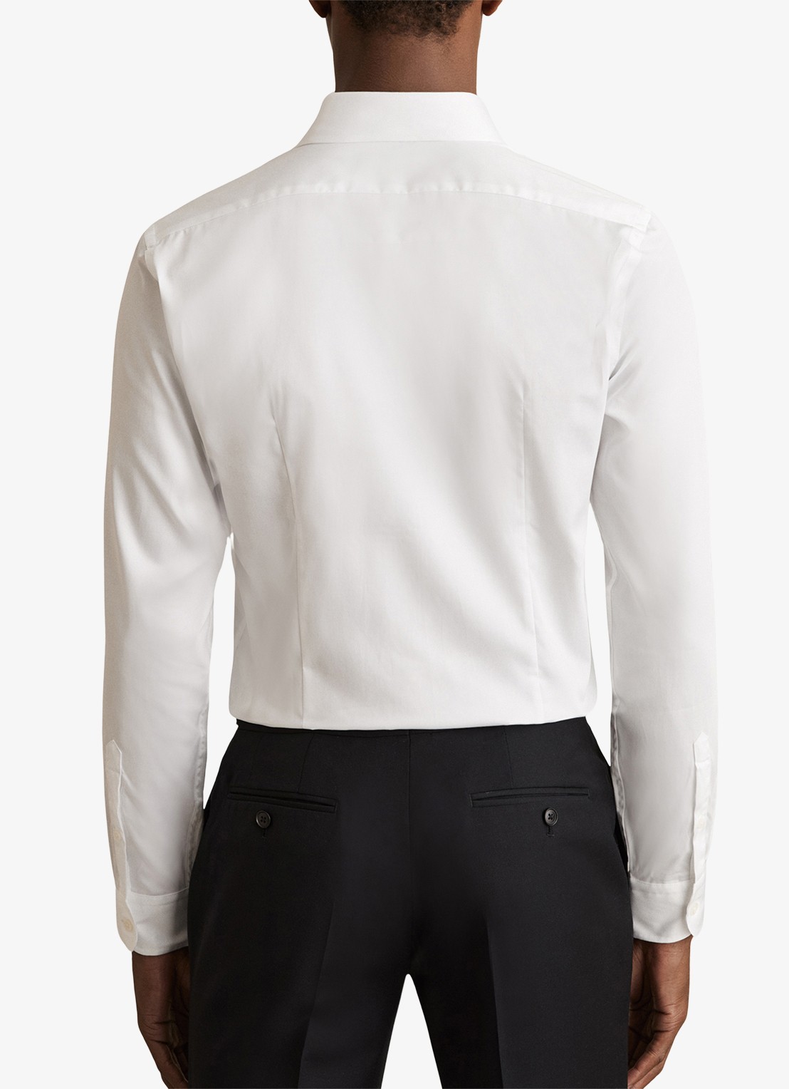 Reiss Remote slim fit overhemd met cut-away kraag - achterkant 4 wit