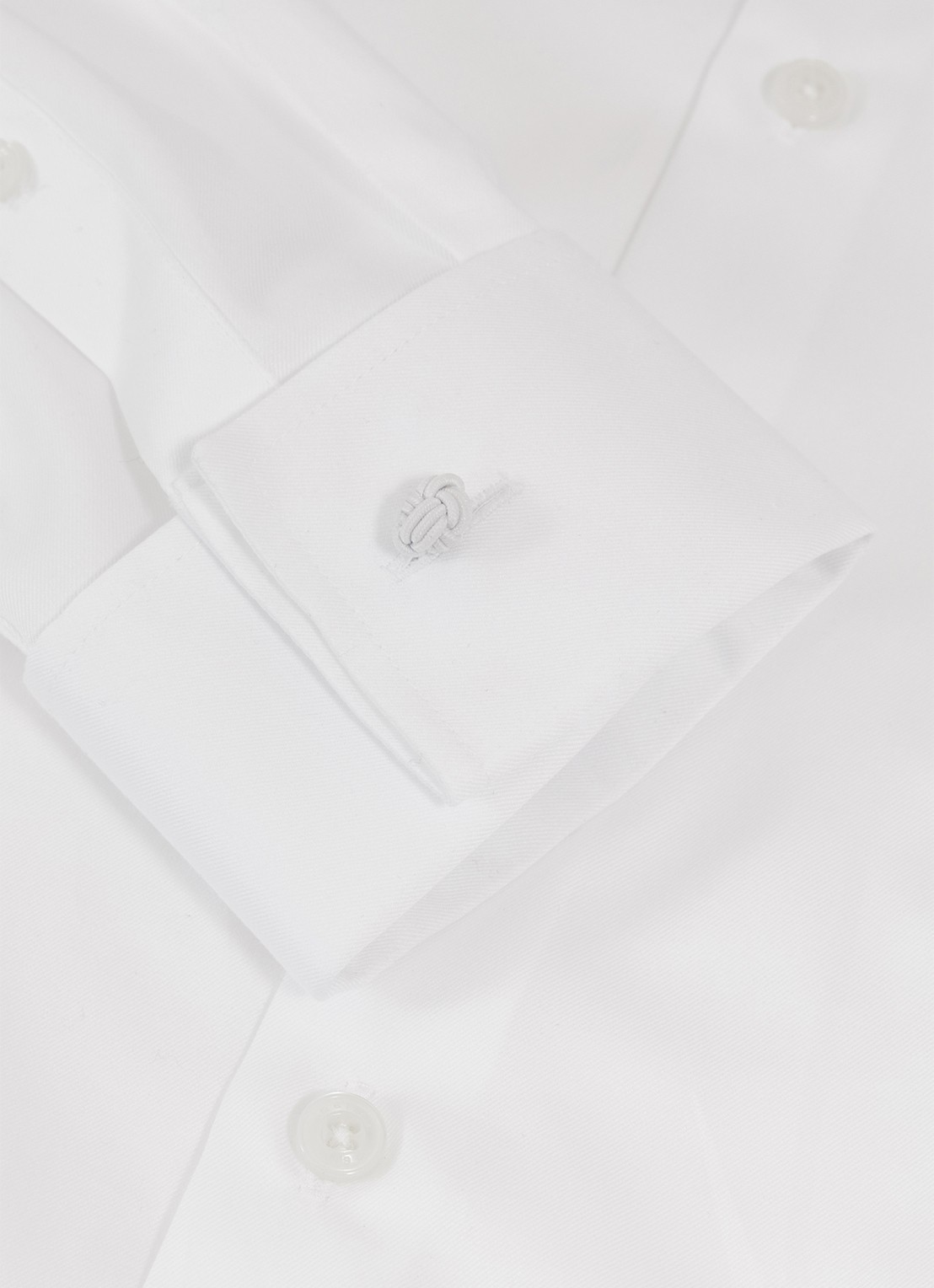 Reiss Remote slim fit overhemd met dubbele manchet - detail 4 white / wit