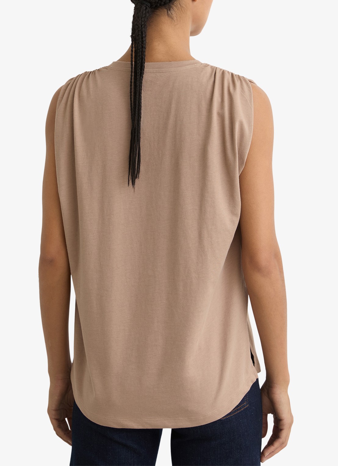Reiss Renee top met V-hals - achterkant 6 beige