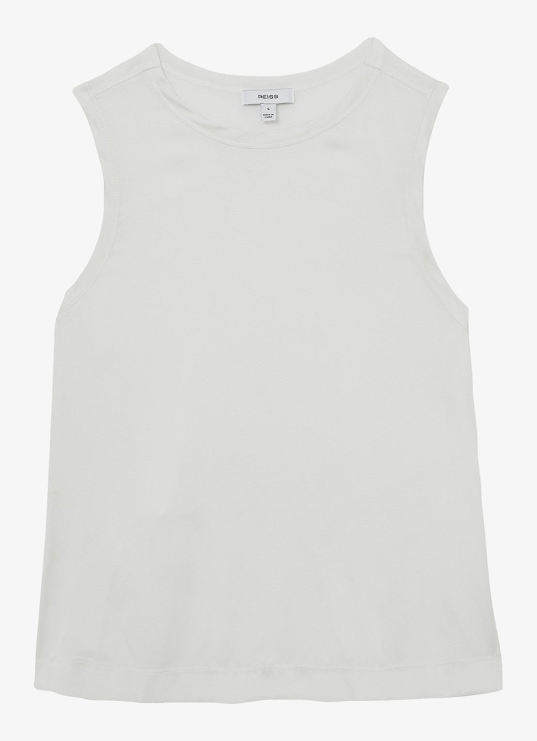Reiss Rian top met ronde hals - voorkant 2 wit