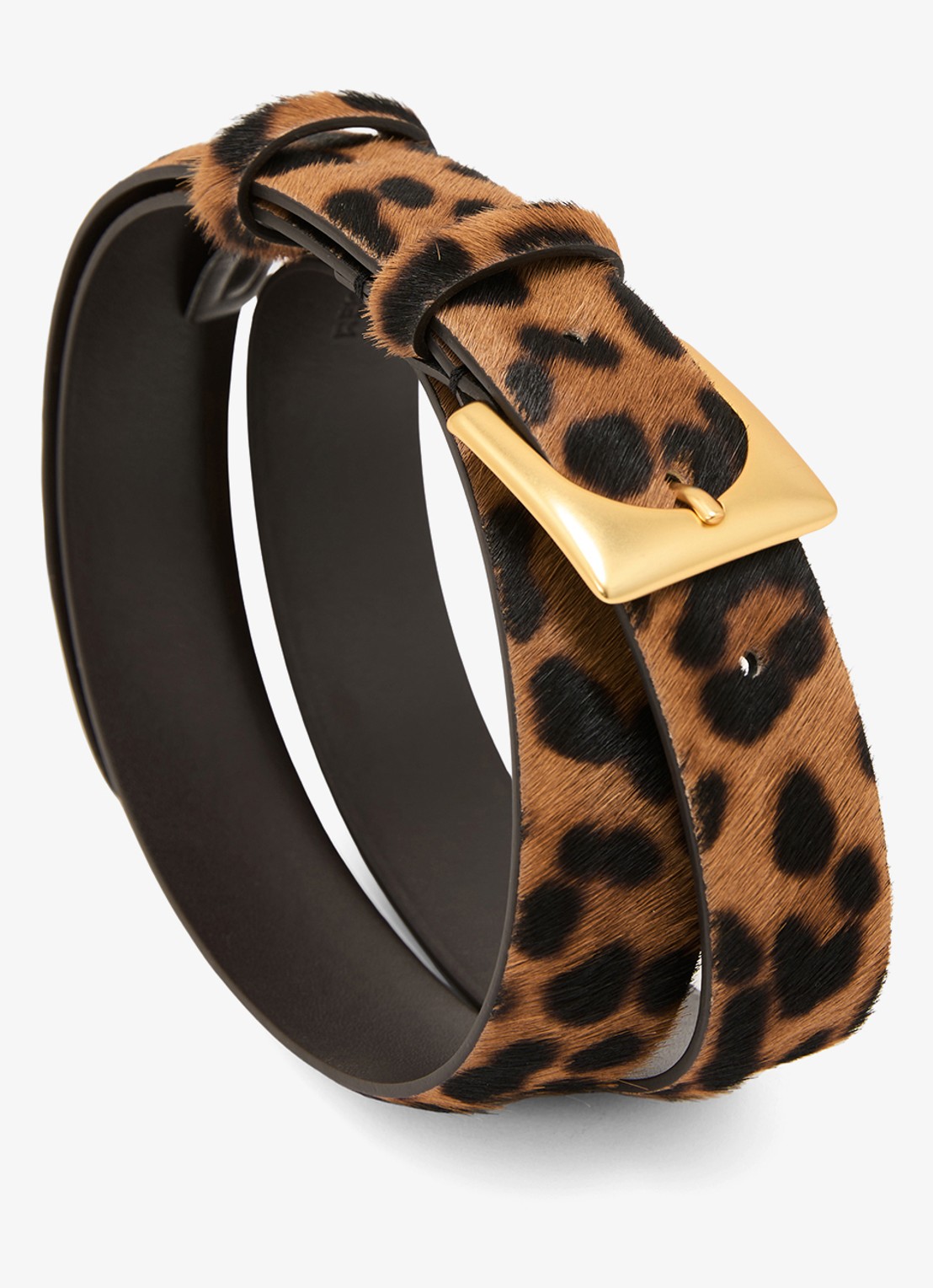 Reiss Riem met panterprint - detail 4 lichtbruin