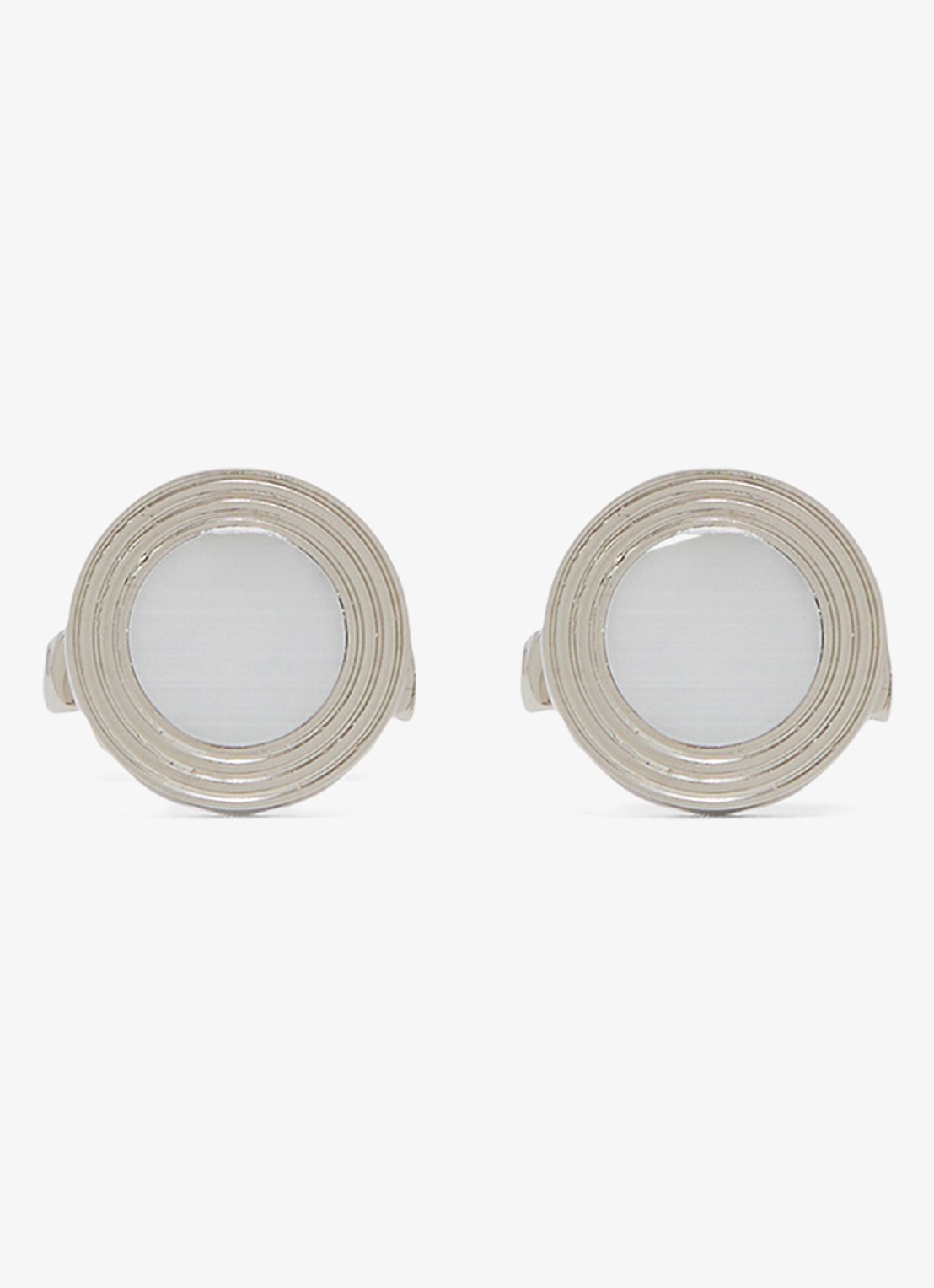 Reiss Ripley manchetknopen met logo - voorkant zilver