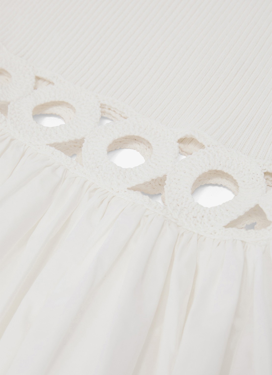 Reiss Rite ribgebreide midi jurk met cut-out detail - detail 7 wit