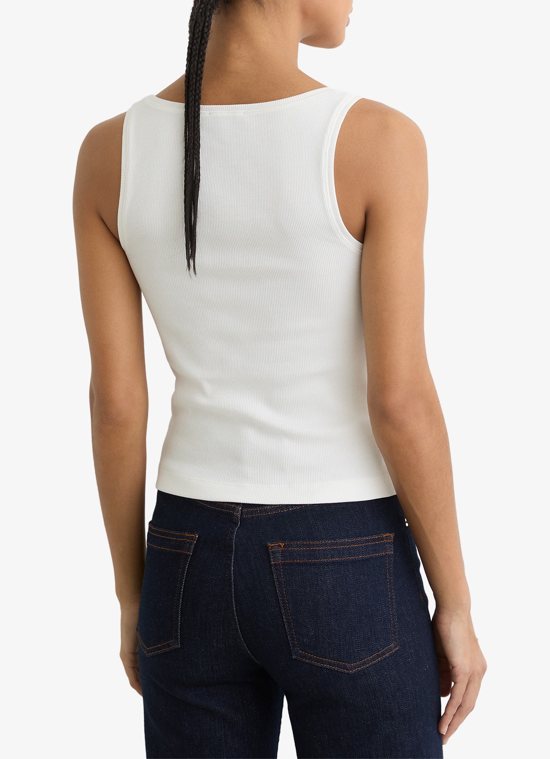 Reiss Riva tanktop met stretch - achterkant 4 wit
