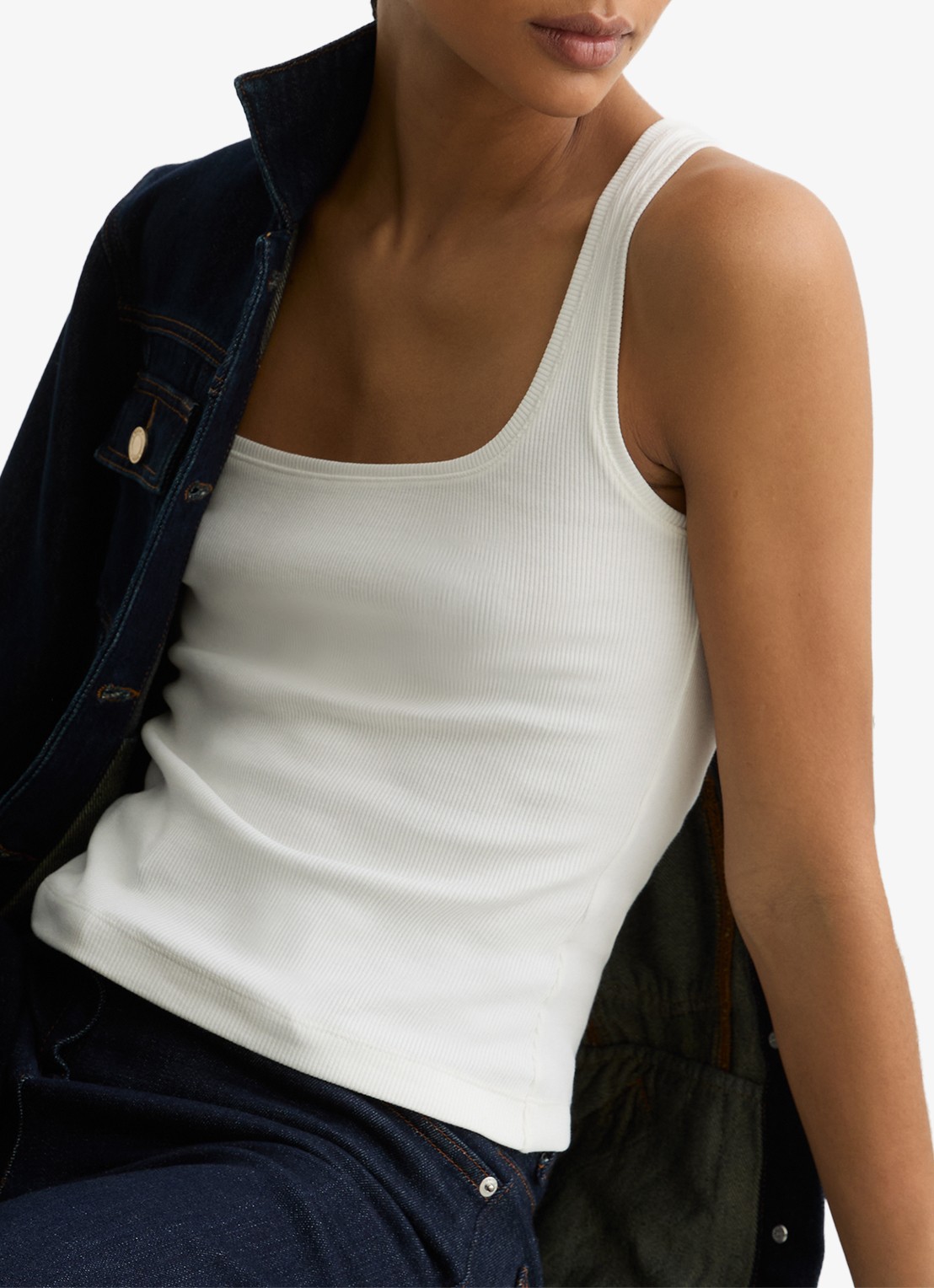 Reiss Riva tanktop met stretch - detail 2 wit