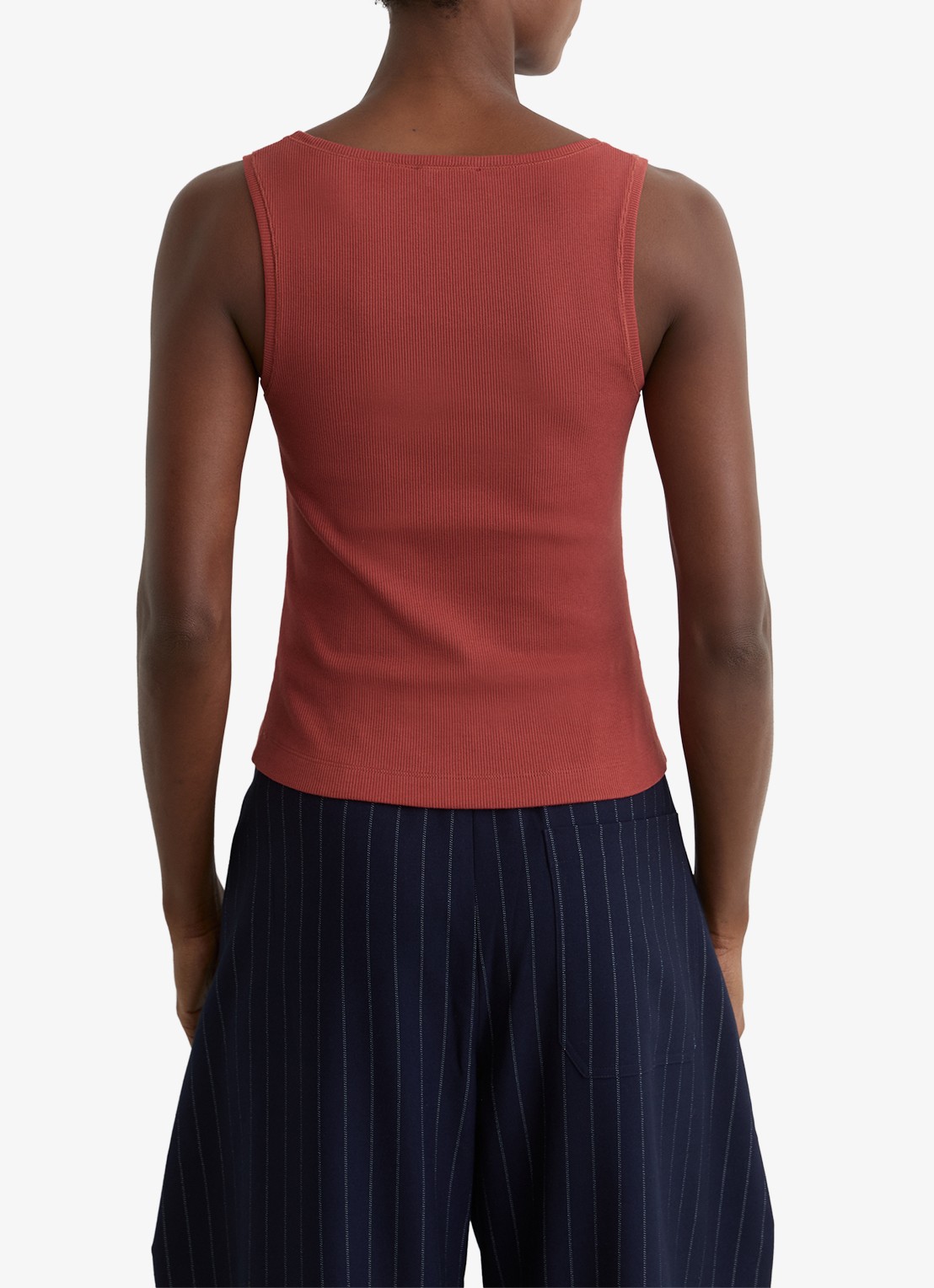 Reiss Riva tanktop met stretch - achterkant rood