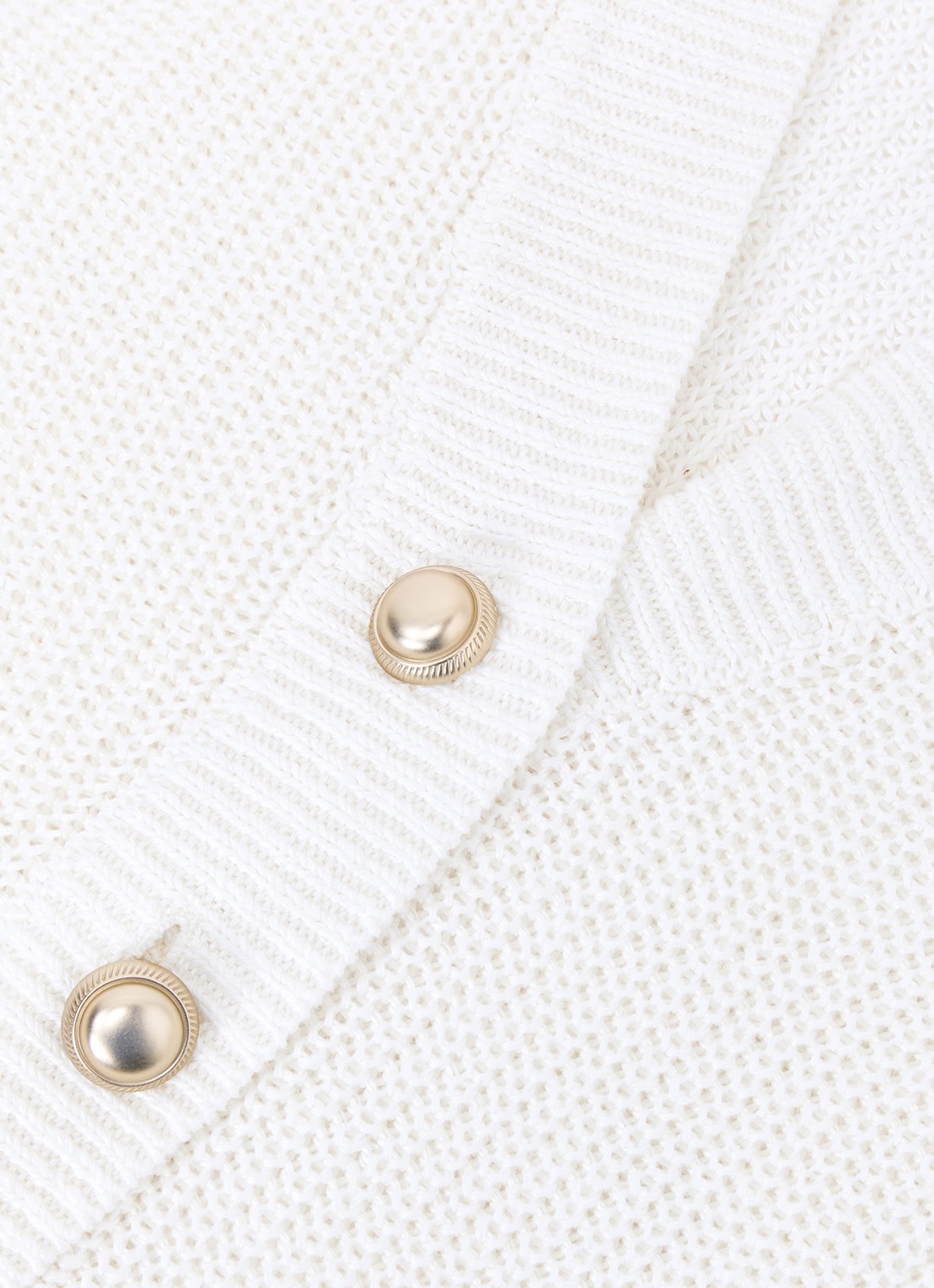 Reiss Robin grofgebreid gilet van linnen - detail 5 wit