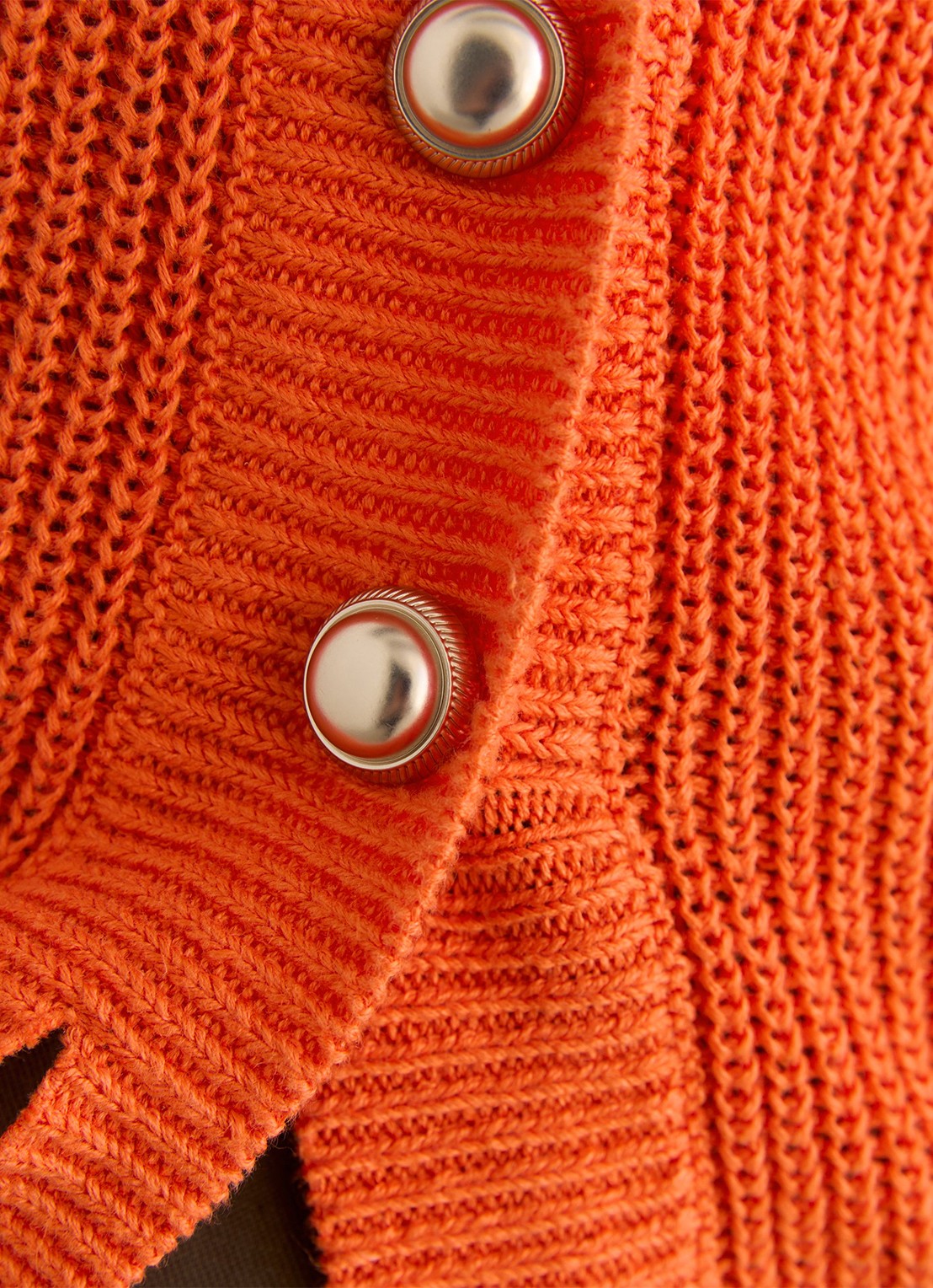 Reiss Robin grofgebreid gilet van linnen - detail 2 orange