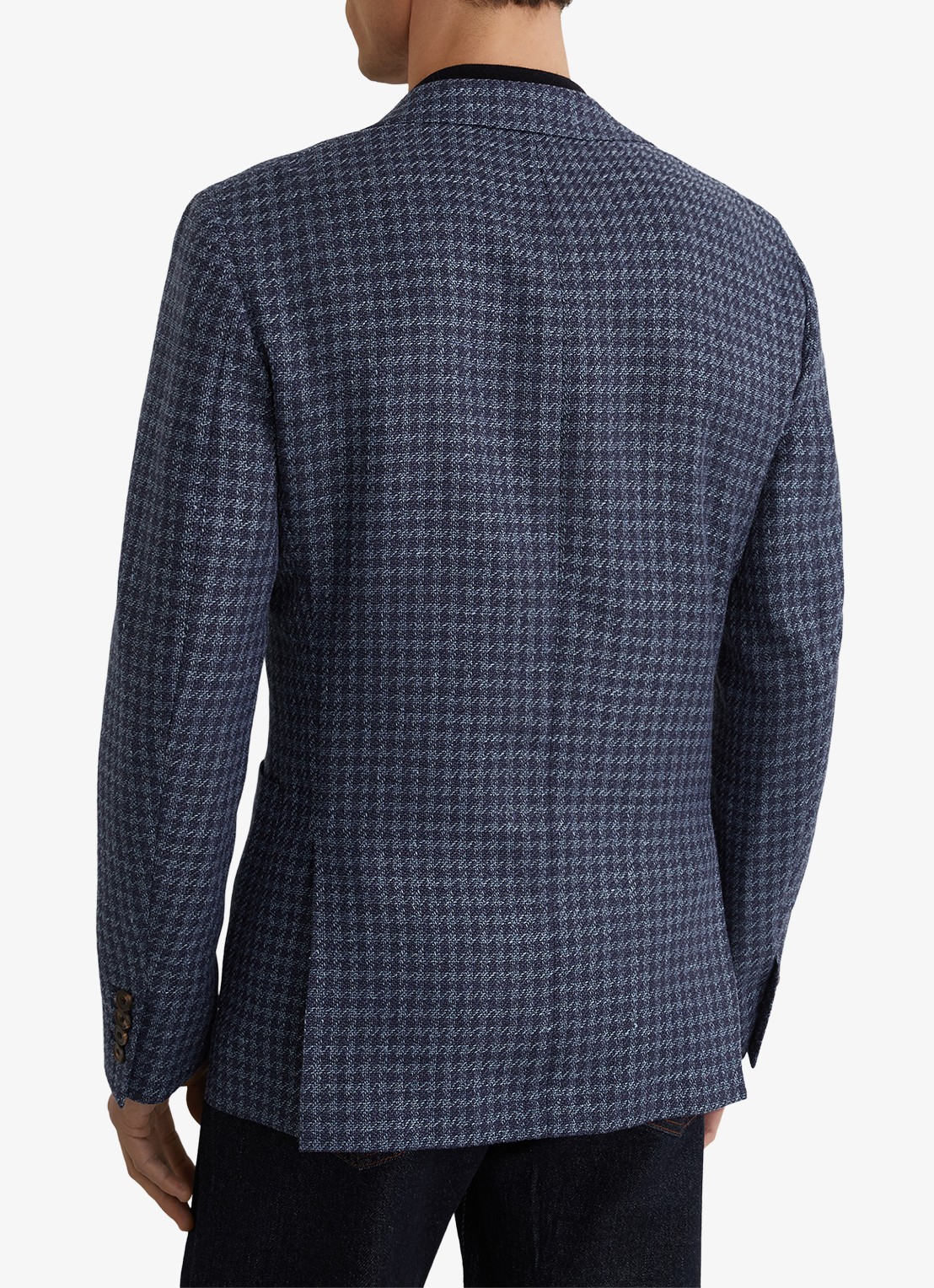 Reiss Romana regular fit colbert in wolblend - achterkant 6 navy / blauw