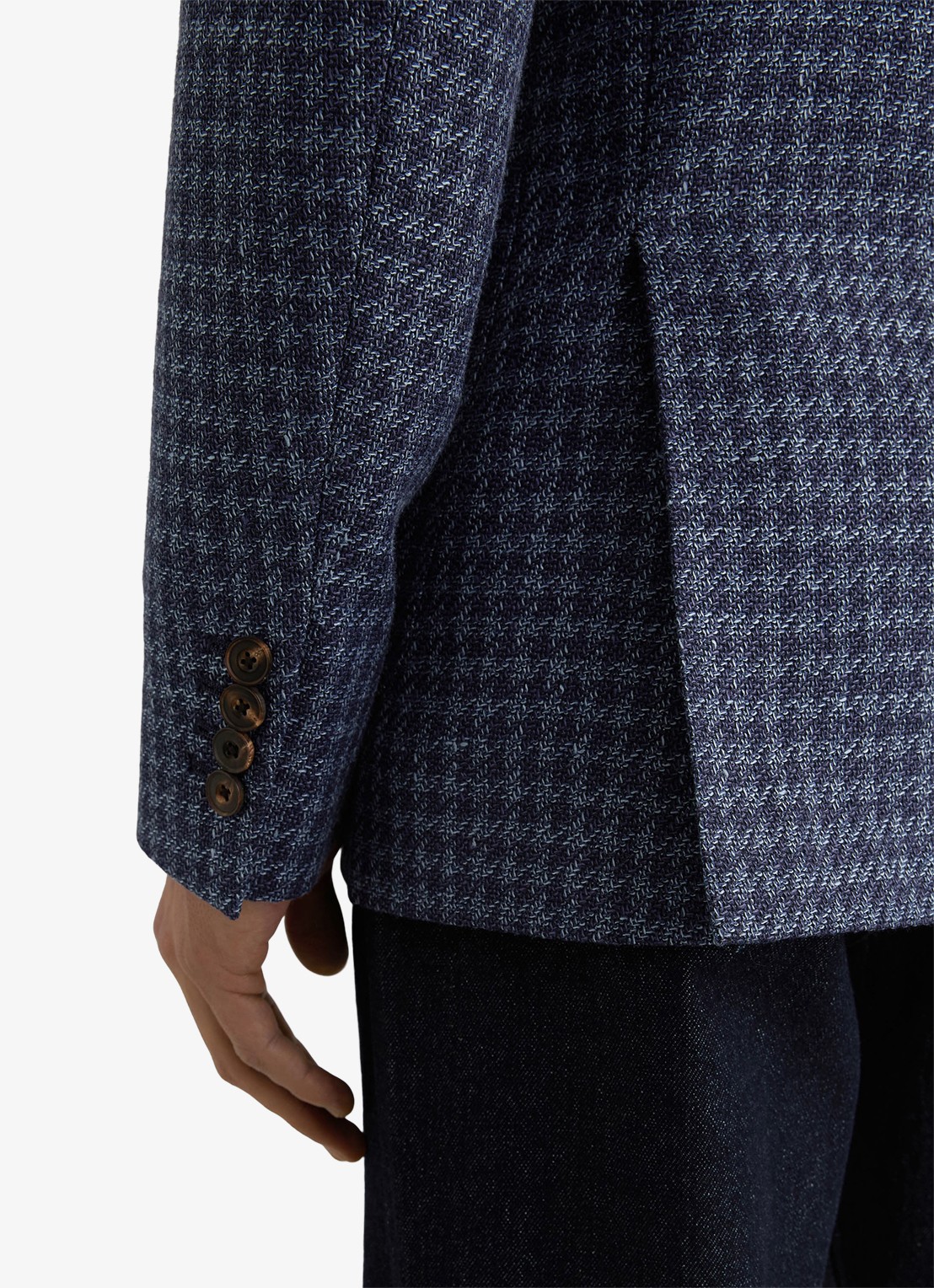 Reiss Romana regular fit colbert in wolblend - detail 4 navy / blauw