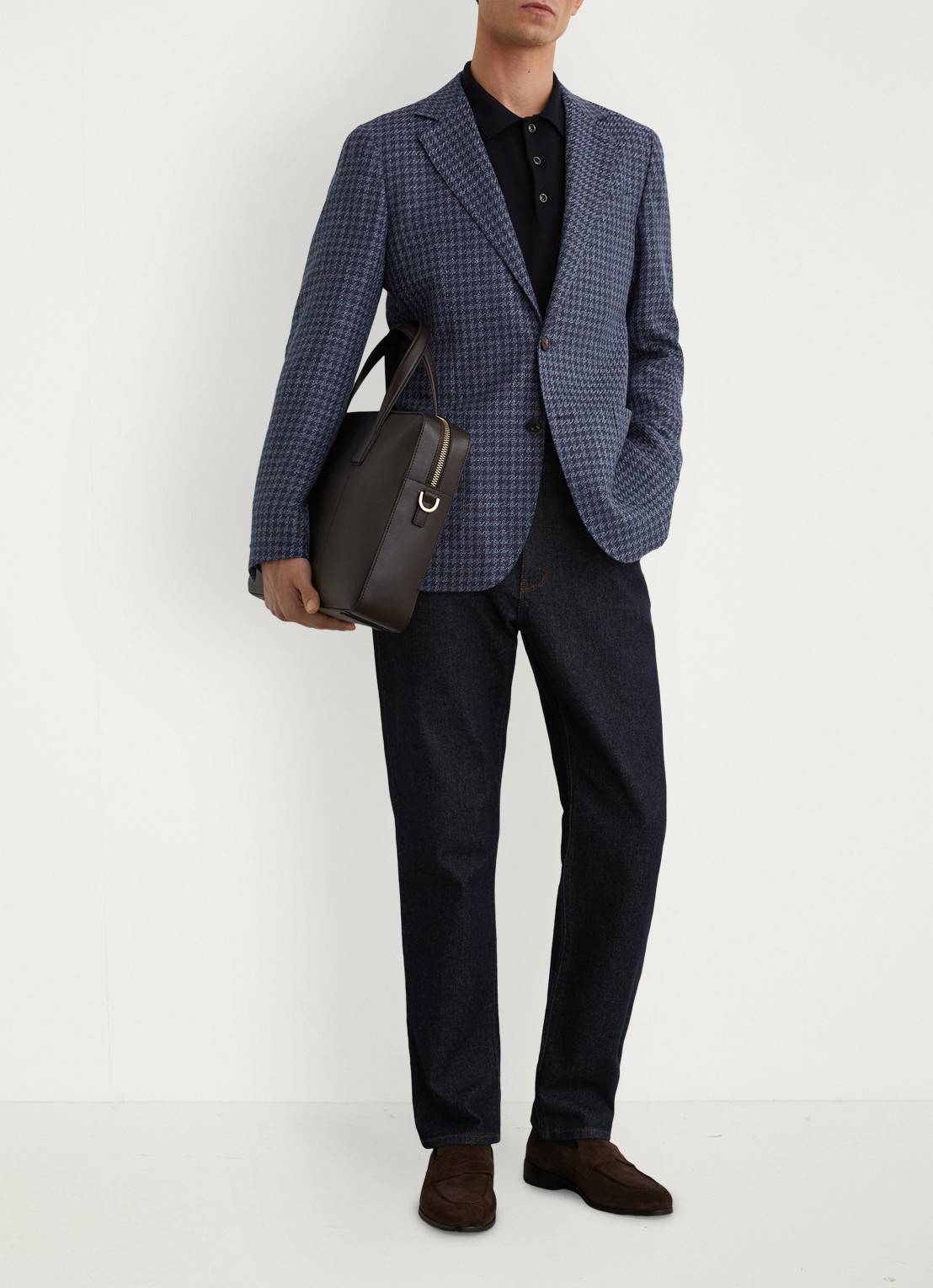 Reiss Romana regular fit colbert in wolblend - voorkant 2 navy / blauw