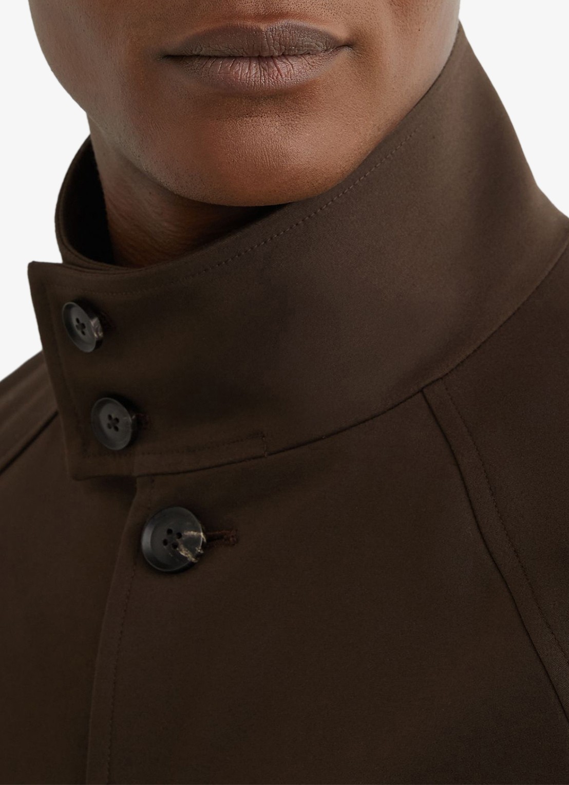 Reiss Romano jack met klepzakken - detail 2 donkerbruin