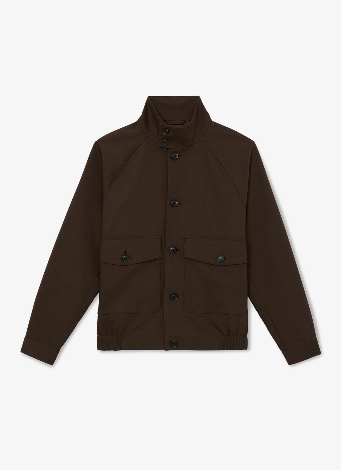 Reiss Romano jack met klepzakken - voorkant 5 donkerbruin