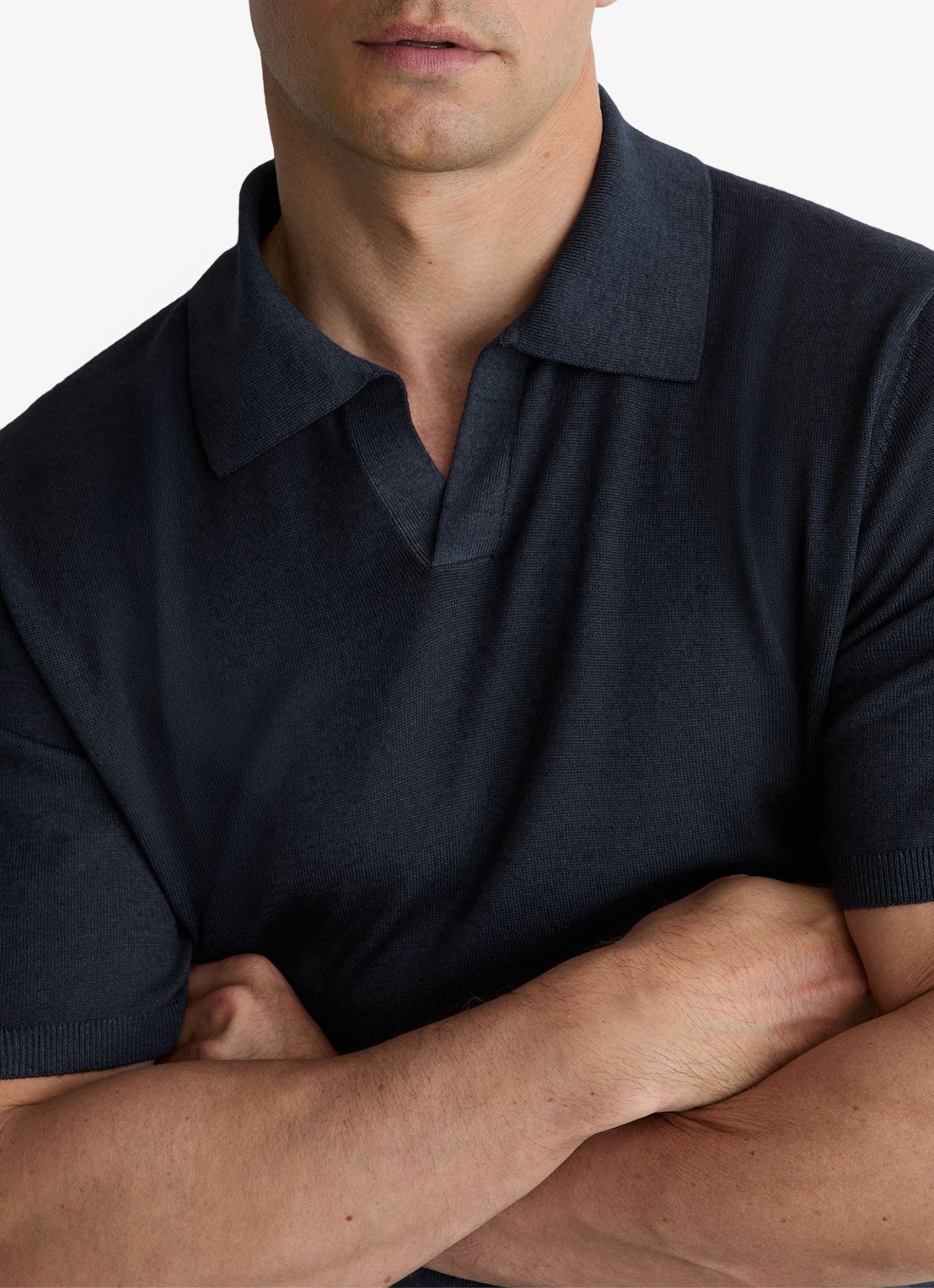 Reiss Rook regular fit polo met structuur - detail 3 navy / blauw