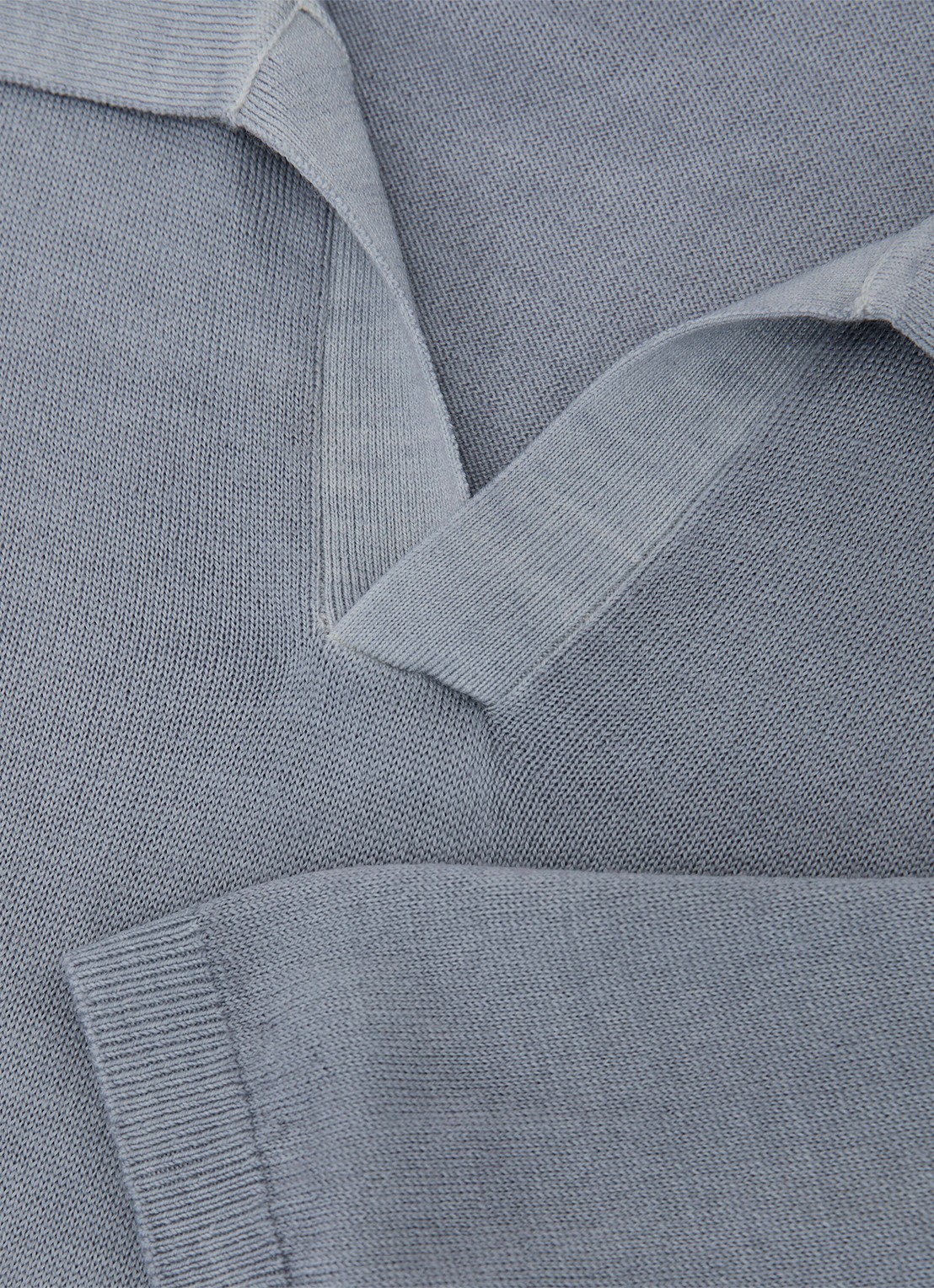 Reiss Rook regular fit polo met structuur - detail 4 soft blue / lichtblauw