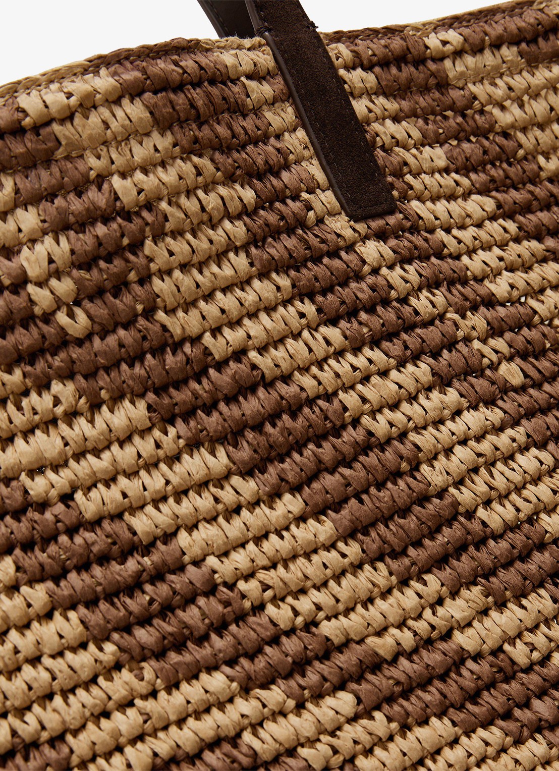 Reiss Rosie schoudertas van raffia - detail 6 natural / beige