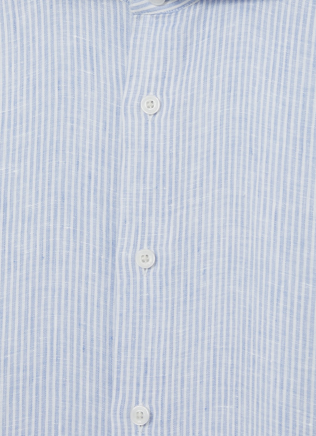 Reiss Ruban regular fit overhemd van linnen met streepprint  - detail 2 lichtblauw