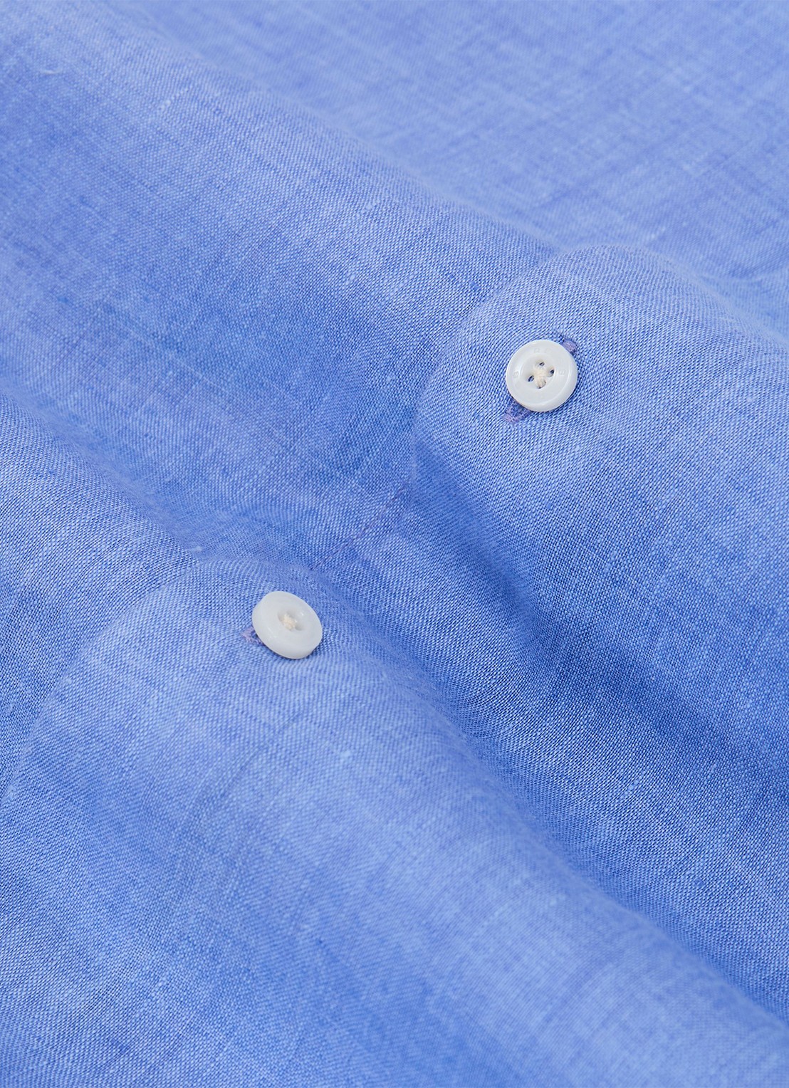 Reiss Ruban regular fit overhemd van linnen - detail 5 blauw