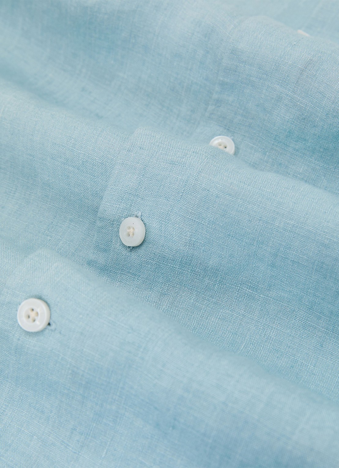 Reiss Ruban regular fit overhemd van linnen - detail 2 blauw