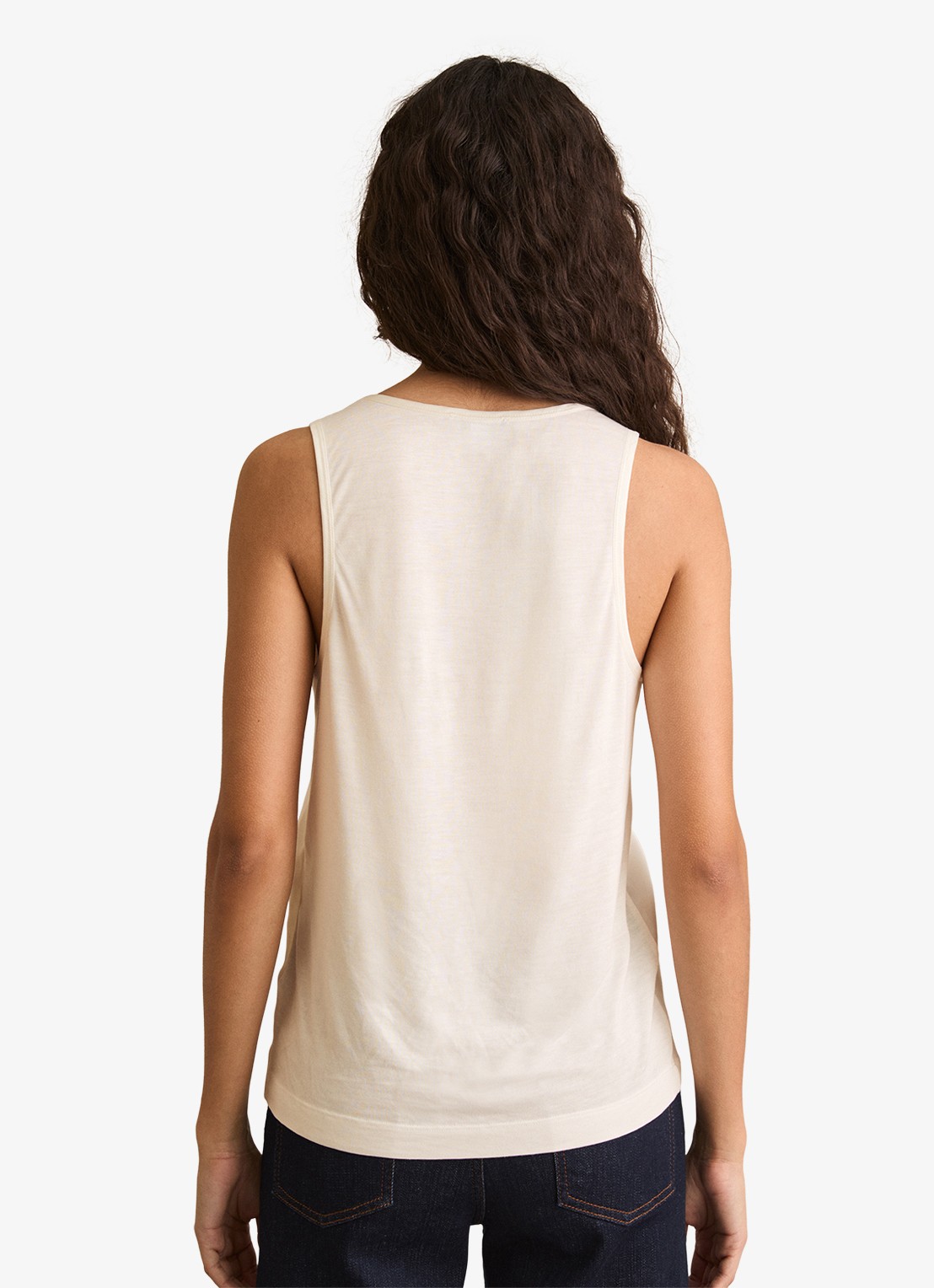 Reiss Ruby top van zijde - achterkant wit