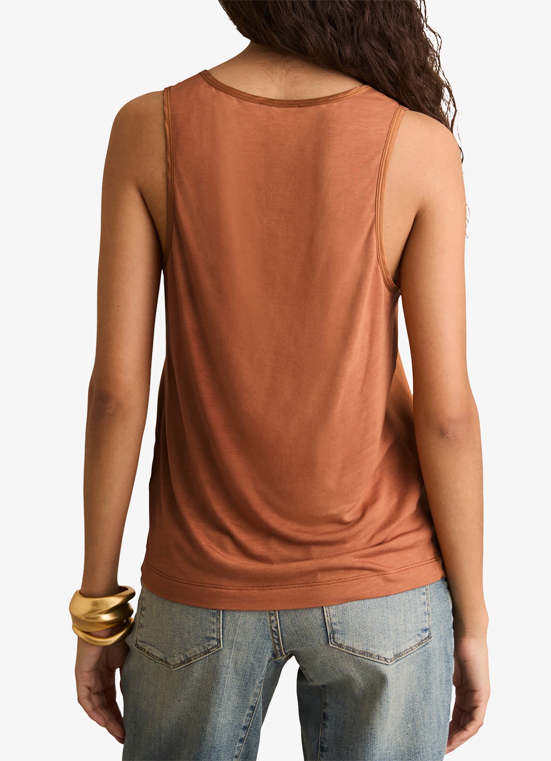 Reiss Ruby top van zijde - achterkant 5 bruin